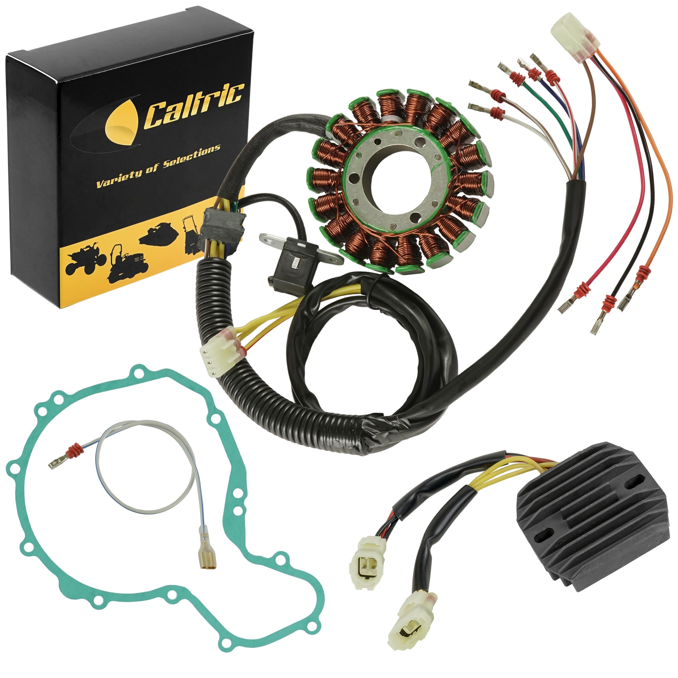 Caltric Stator Regulator Rectifier & Gasket Compatible with Polaris Predator 500 2005-2007