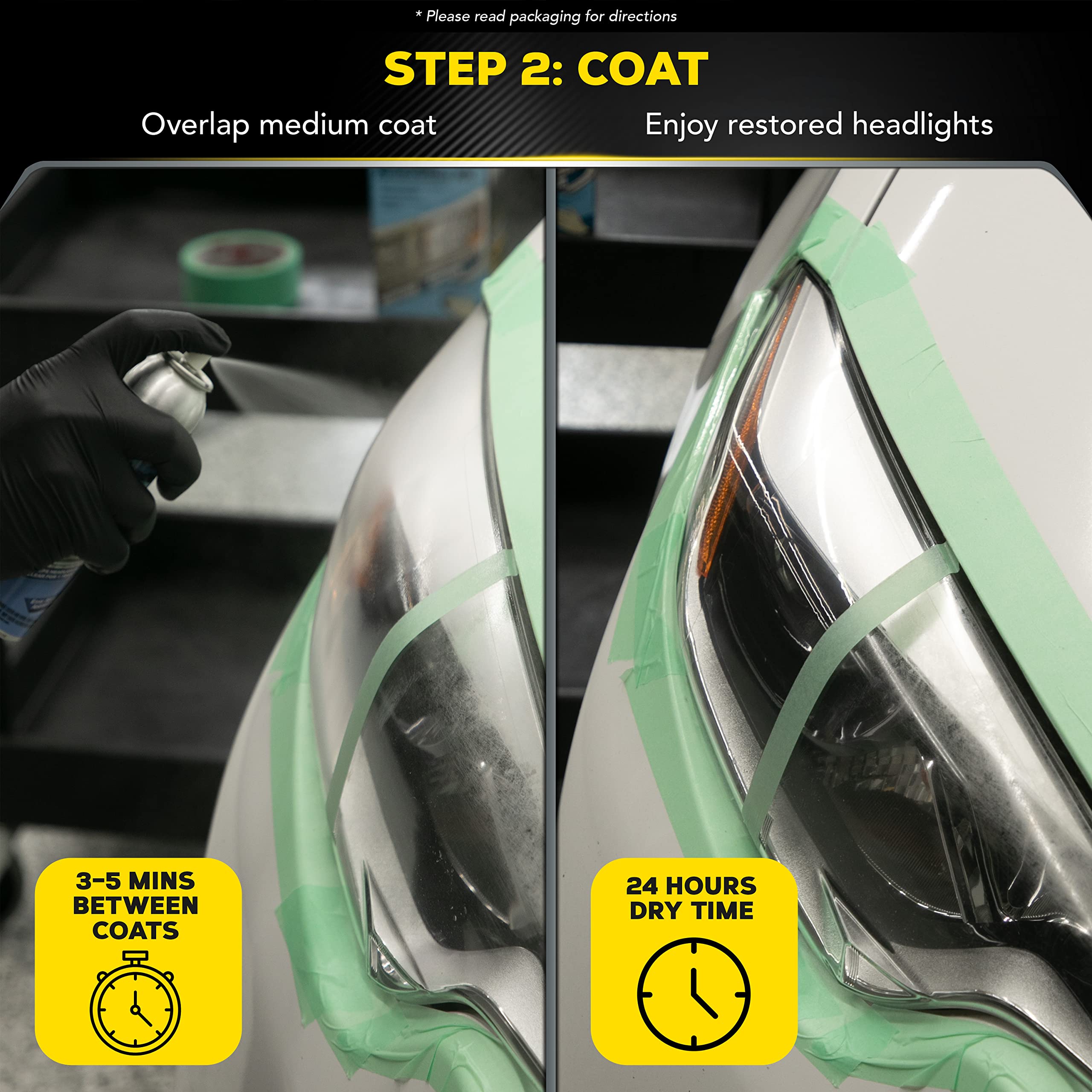 Meguiar'S Two Step Headlight Restoration Kit, Headlight Cleaner Restores Clear Car Plastic And Protects From Re-Oxidation, Inclu