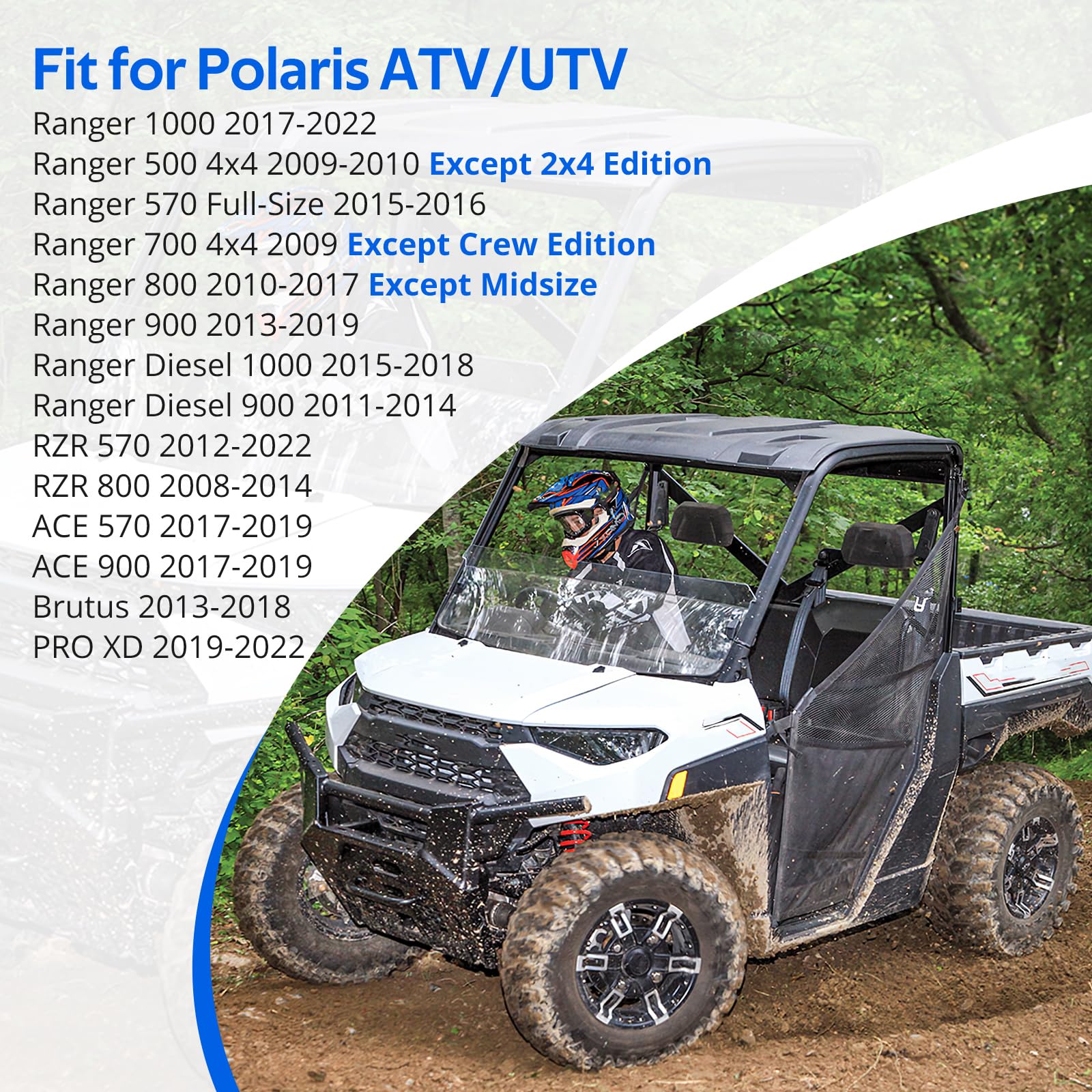 Front & Rear Wheel Bearings For Polaris Rzr Ranger Ace Brutus Pro Xd Heavy Duty, Oem# 3515090 3514699 3585502 3514635 3514917