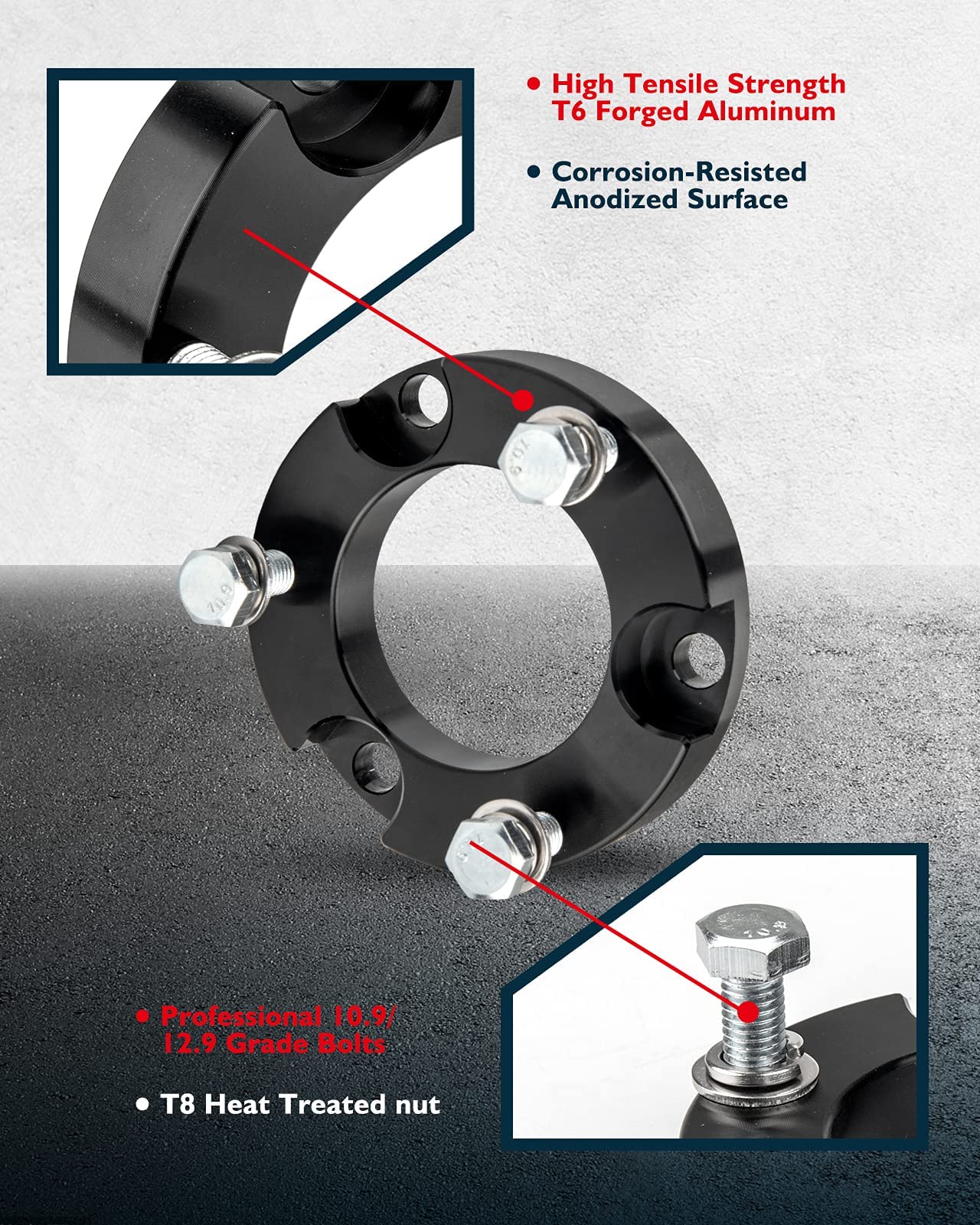 KAX 2'' Front Leveling Lift Kit Fit for Tacoma 1995-2004, 4Runner 1996-2002, Suspensions Strut Spacers Raise the Front 2 inch