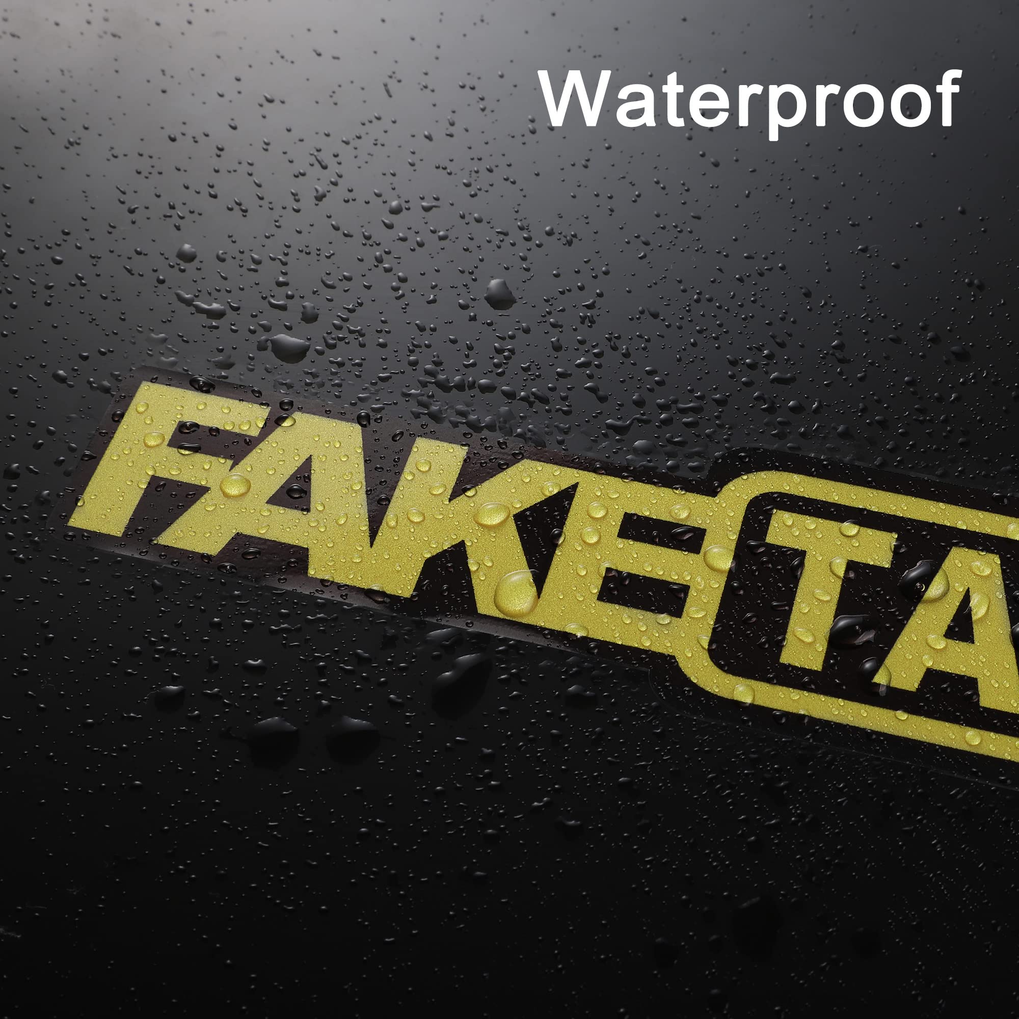 TOMALL 3pcs Fake Taxi Reflective Stickers for Car Bumper Fender Window Waterproof Funny Self Adhesive Vinyl Decal Decoration for SUV Truck Motorcycles Bicycles (B-Yellow)