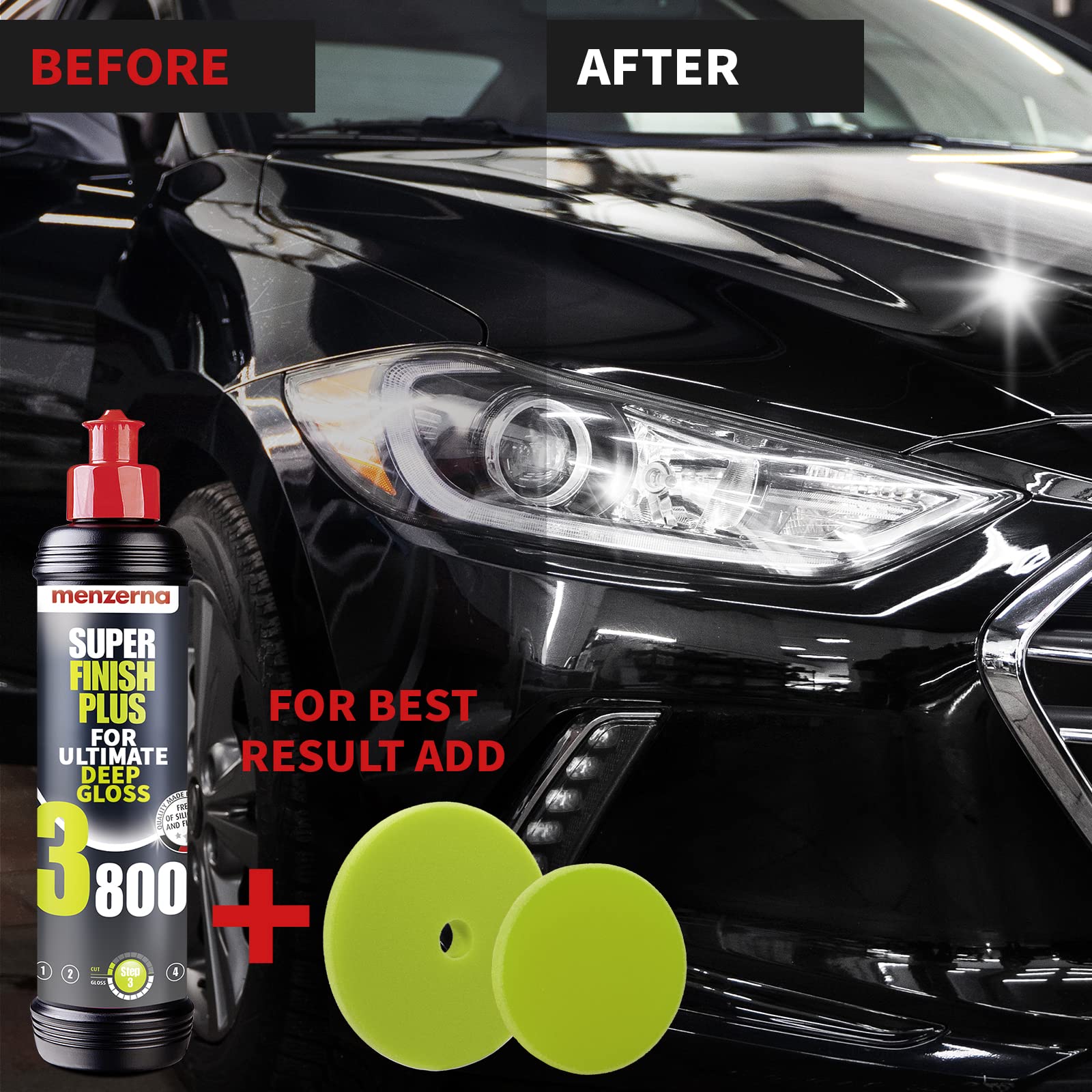 Menzerna Super Finish Plus 3800    I Deep Gloss Polish For A Perfect Mirror Finish I Polishing Compound For Micro Scratches & Ho