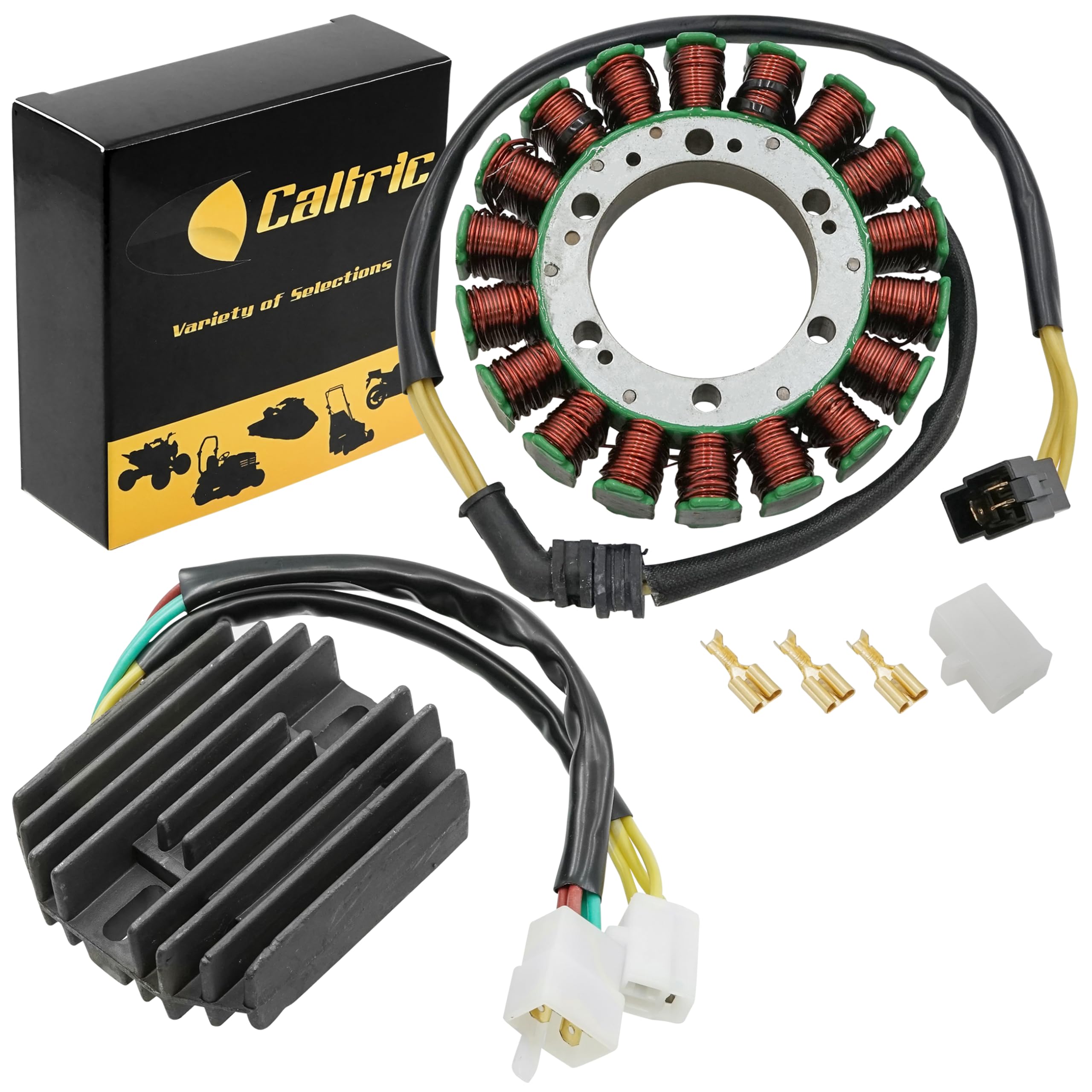 Caltric Stator & Regulator Rectifier Compatible With Honda Vt600Cd Vt-600Cd Shadow Vlx 600 Deluxe 1999-2007