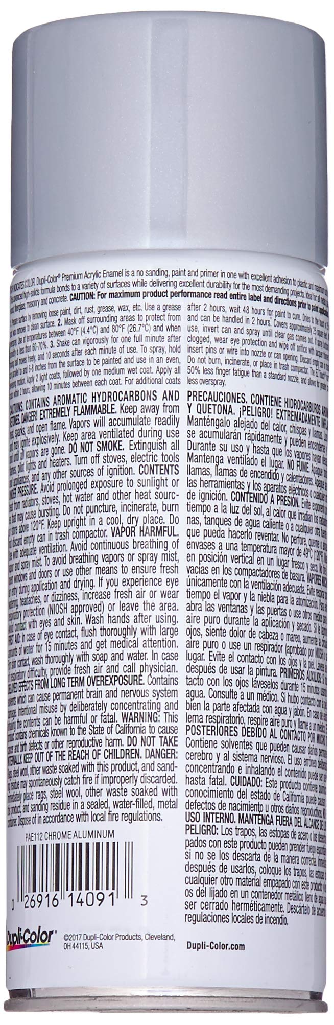 Dupli-Color Epae11200 Premium Acrylic Enamel Spray Paint - Chrome Aluminum - 12 Oz. Aerosol Can