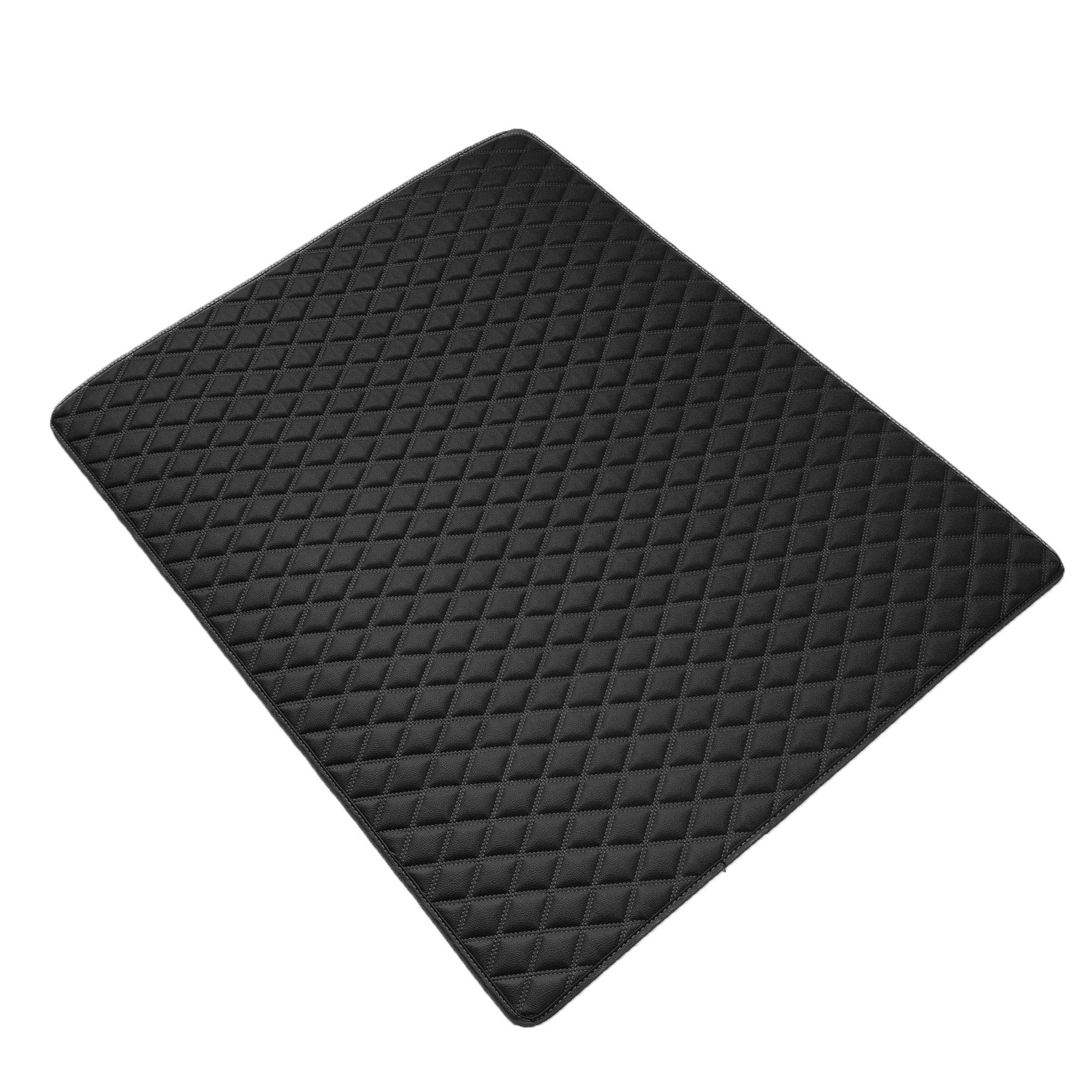 Fh Group Deluxe Faux Leather Diamond Pattern Cargo Liner 32'' Inches - Universal Fir For Cars, Trucks, & Suvs (Black) F16501