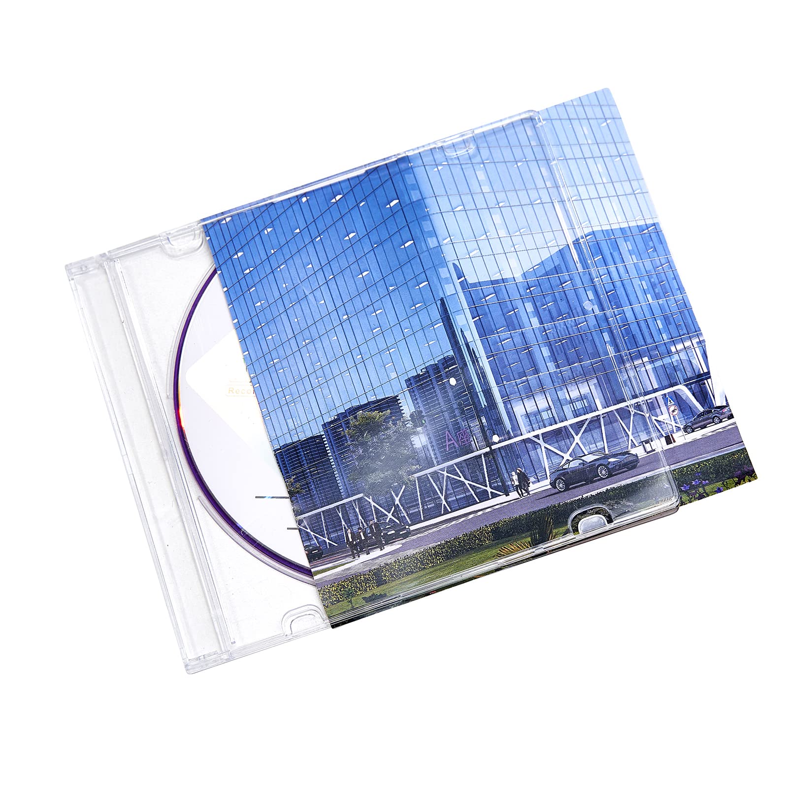 Maxtek Ultra Thin 5.2Mm Slim Clear Cd Jewel Case With Built In Frost Clear Tray, 100 Pack.