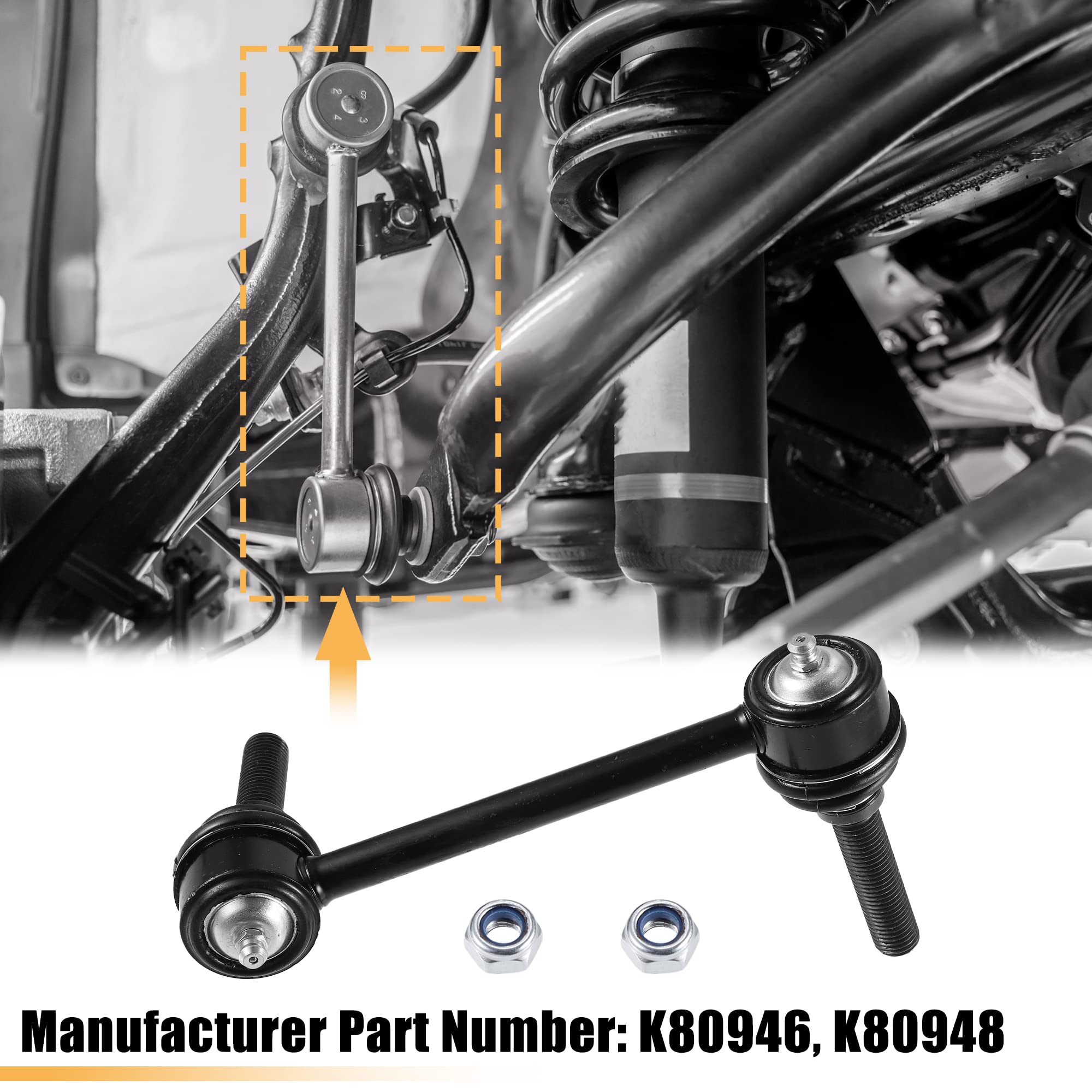 X AUTOHAUX 2pcs Front Sway Bar Links Kit K80946 K80948 for Toyota Tacoma 2005-2022 Stabilizer End Link Replacement Suspension Ki
