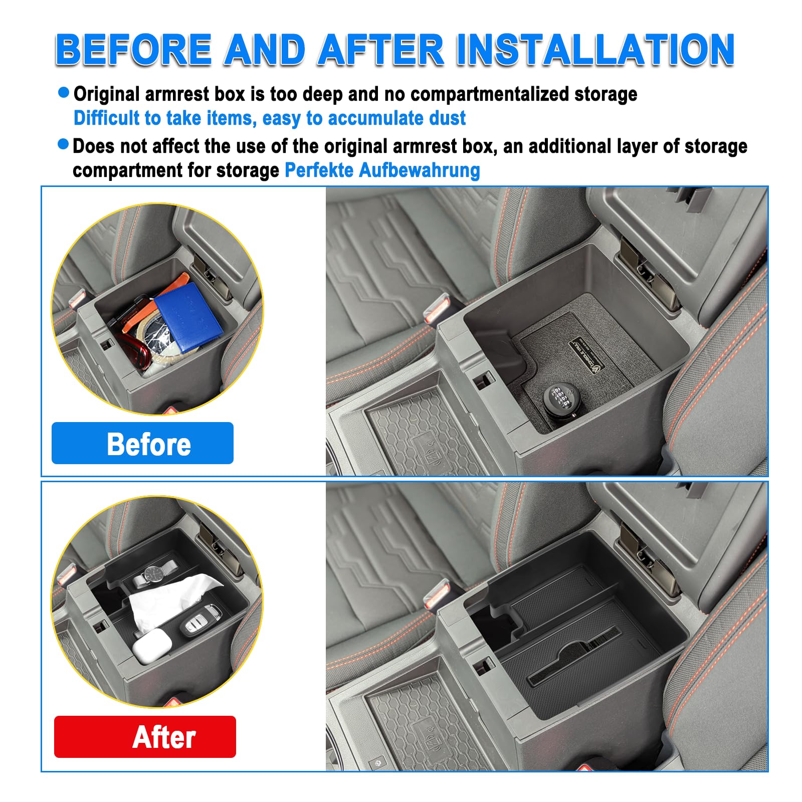 Shaohao For 2024 2025 Nissan Frontier Center Console Organizer Tray Fit For 2022 2023 2024 2025 Nissan Frontier Accessories Fron