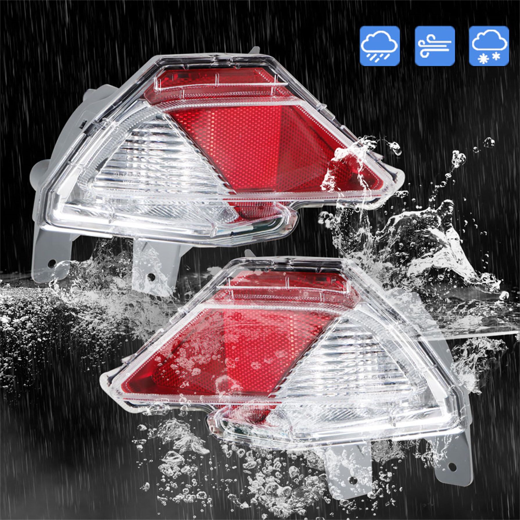 Gxywady Rear Bumper Reflector Light Stop Lamp Replacement For Toyota Rav4 2016-2018 814900R040 To2882107 Right Passenger Side