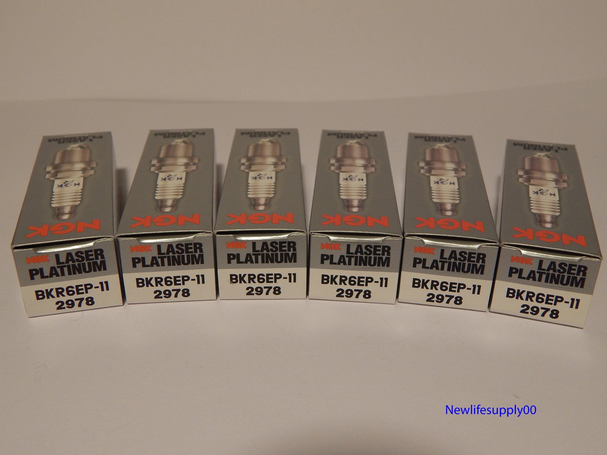 NGK 2978 Laser Platinum Premium Spark Plugs BKR6EP-11 - 6 PCSNEW