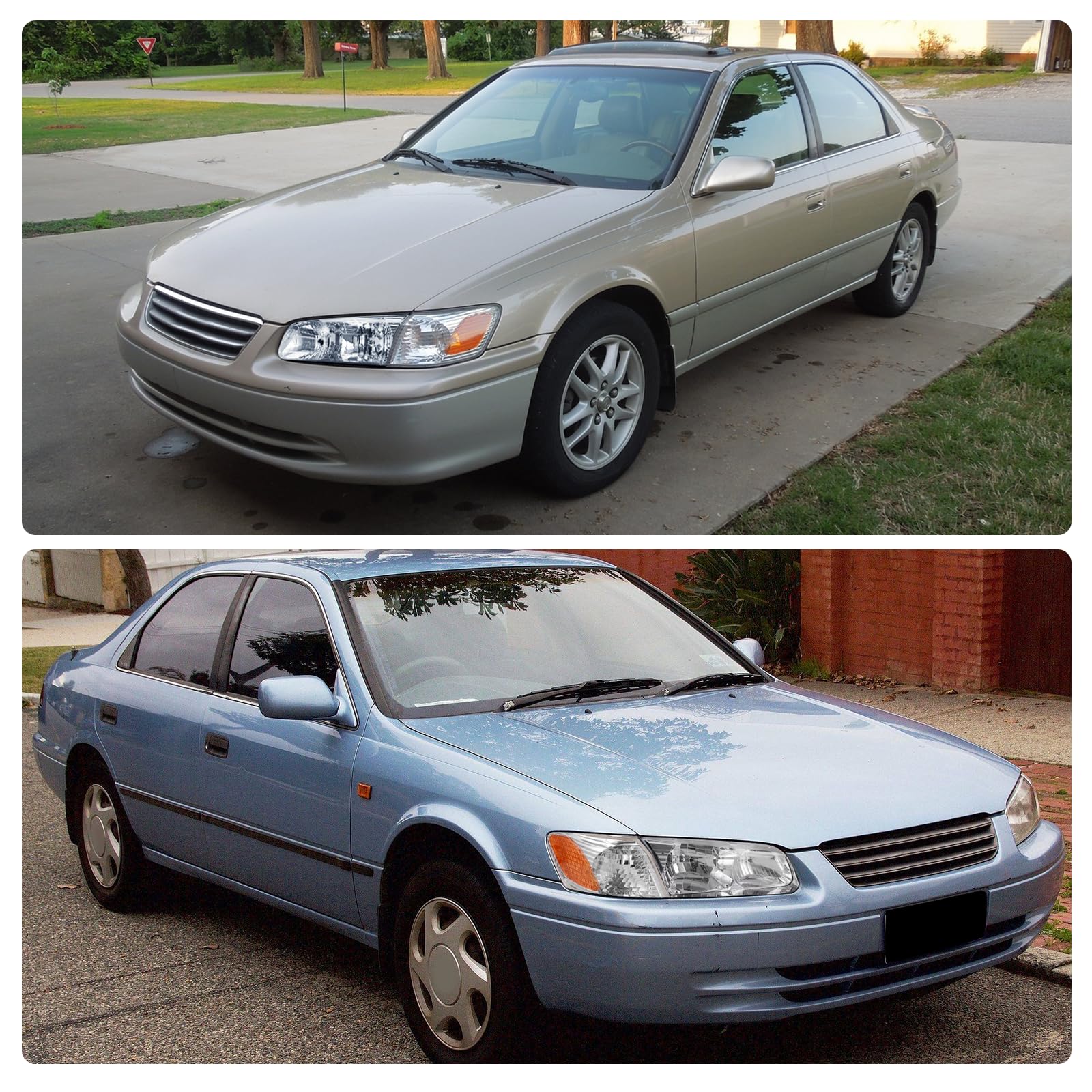 Dwvo Headlights Assembly Compatible With 00 01 2000 2001 Camry Headlamp Replacement Pair Driver And Passenger Side Chrome Housin