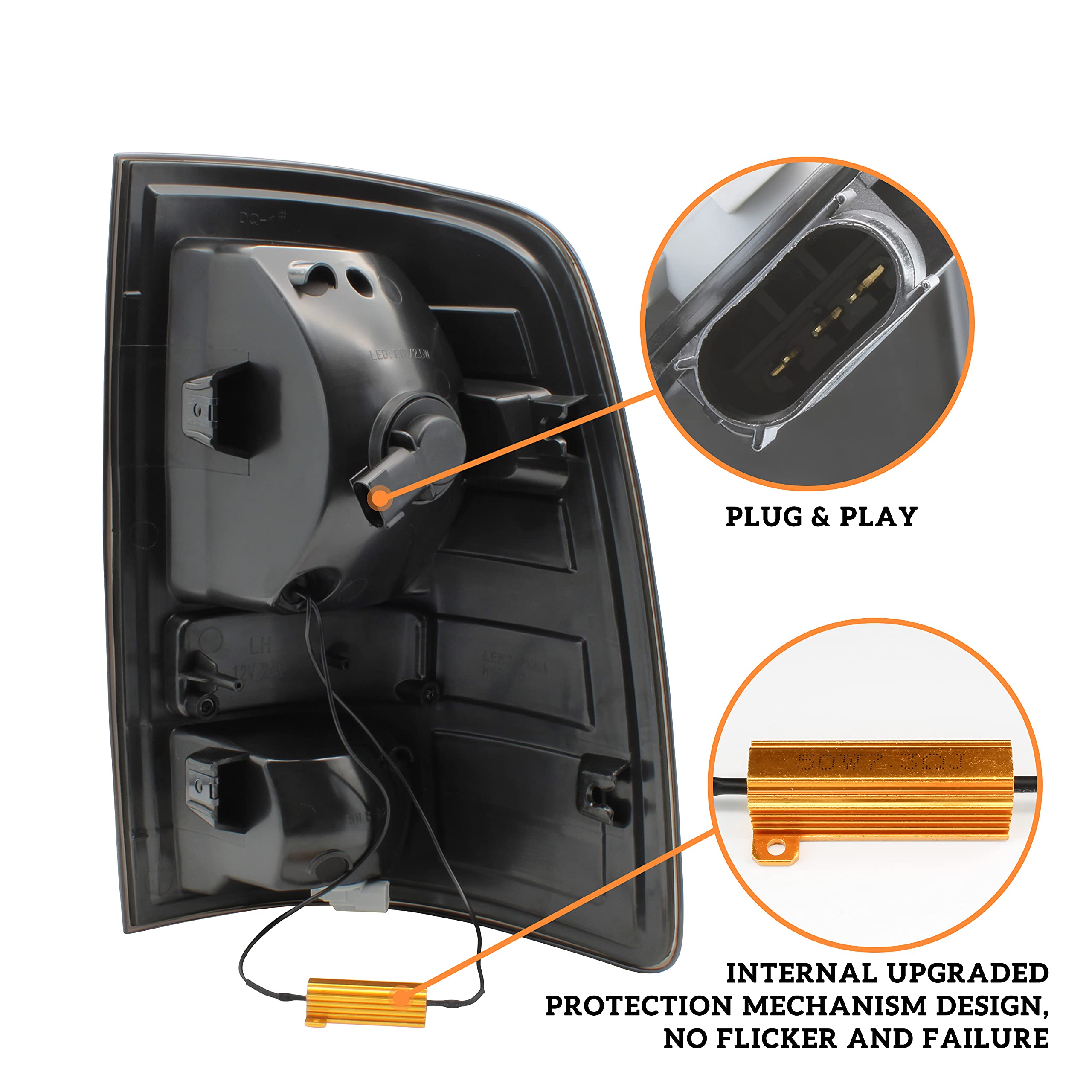 Kewisauto Full Led Tail Light For 2009-2018 Dodge Ram 1500, New Upgrade Smoked Lens Led Rear Light Brake Light Taillights For Dodge Ram 1500 2500 3500 2009-2018 Accessories (2Pcs)