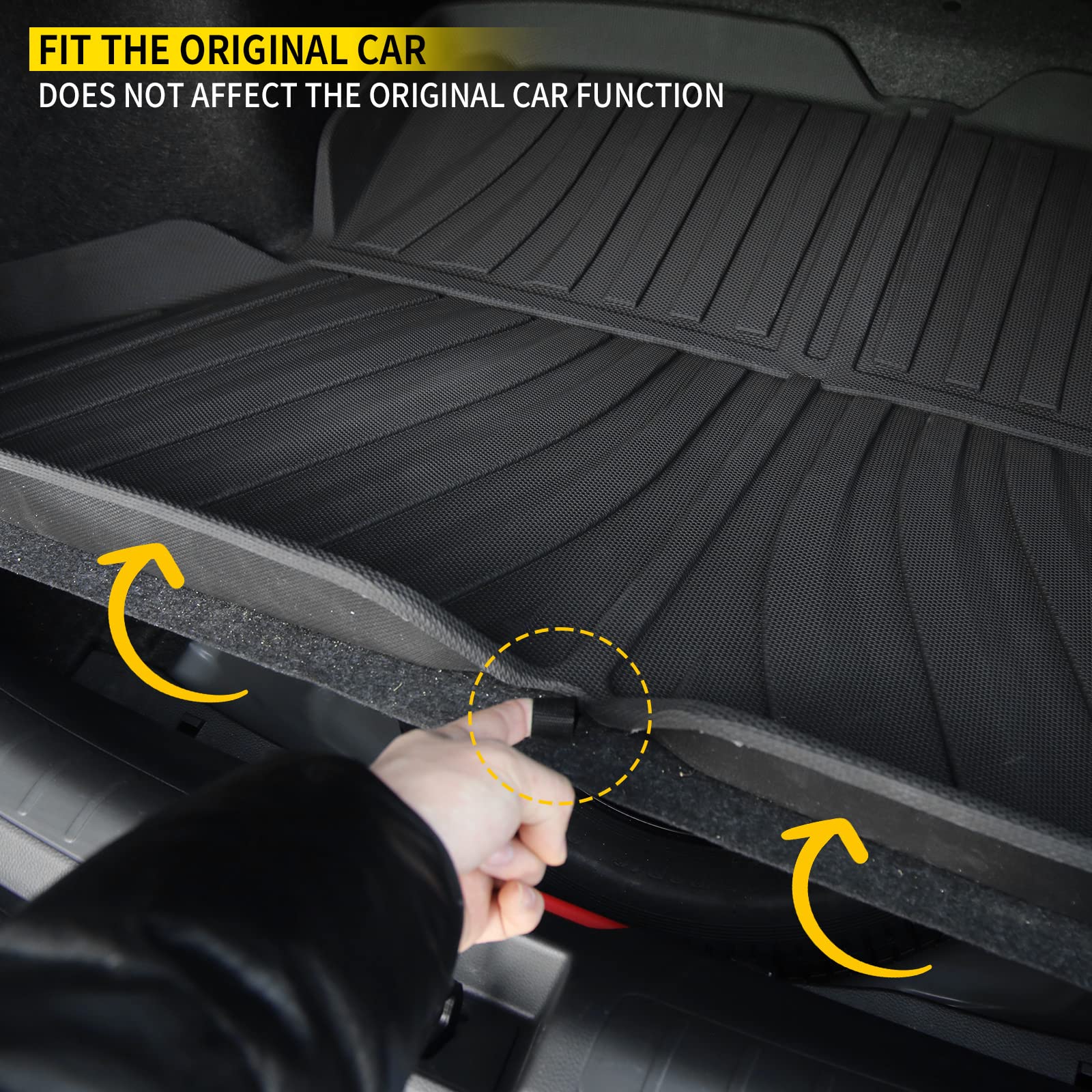 Maxzina Floor Mats Compatible with 2022-2025 Honda Civic Sedan (Not for Hatchback) Floor Mats Trunk Mat Cargo Mat Cargo Liner Al