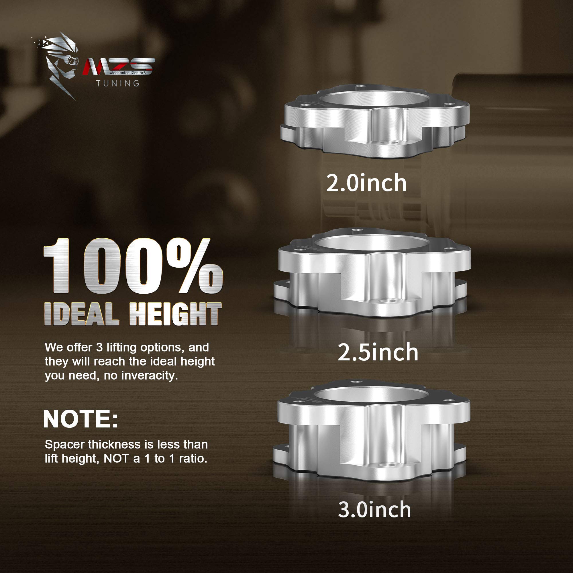 Mzs 3 Inch Front Leveling Kit Lift Strut Spacers Compatible With 2007-2024 Tahoe Silverado Sierra Suburban Yukon 1500 | 2007-2013 Avalanche 2Wd 4Wd