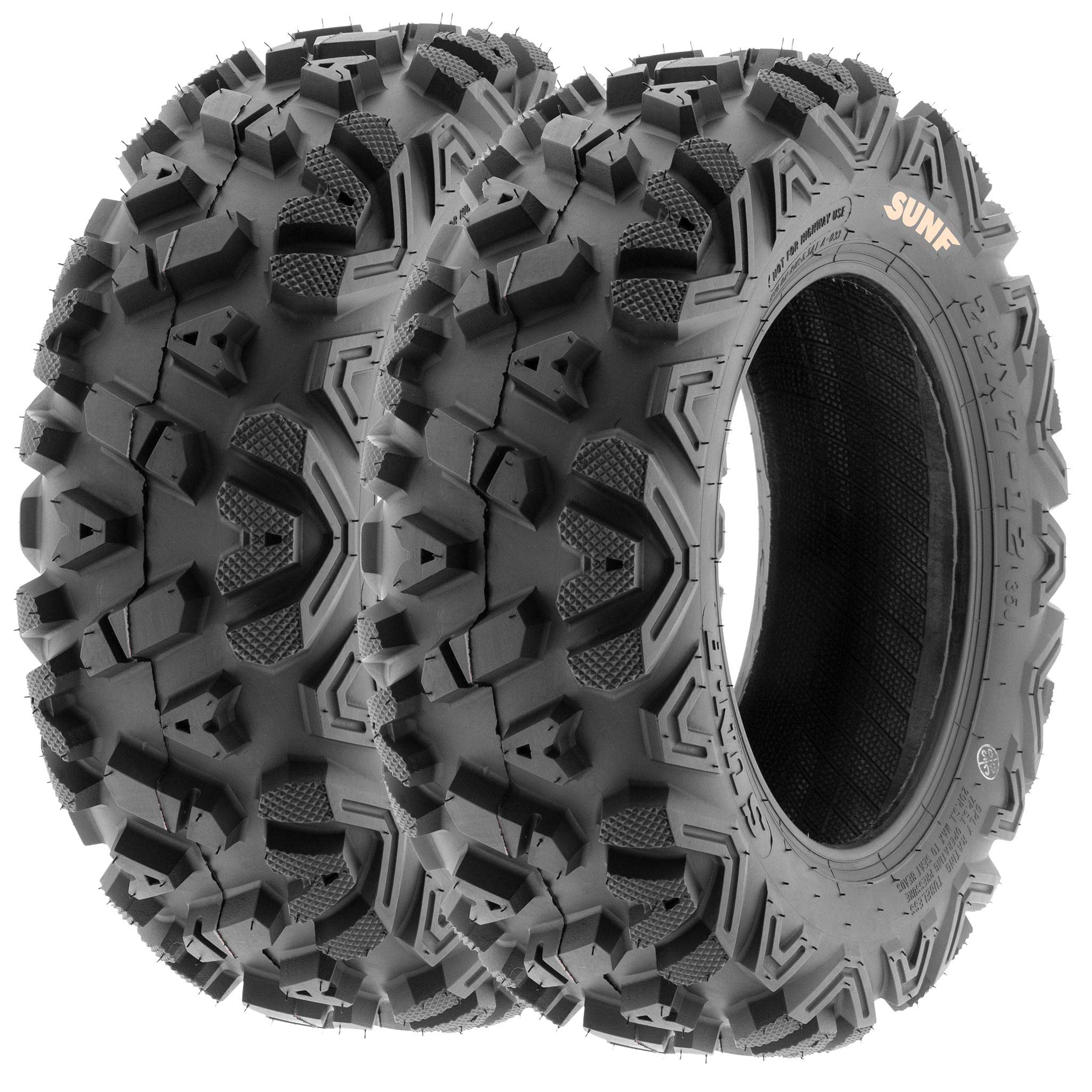 Set Of 4 Sunf Power.I At 23X8-11 Front & 22X10-12 Rear Atv Utv All-Terrain Tires, 6 Pr, Tubeless A033