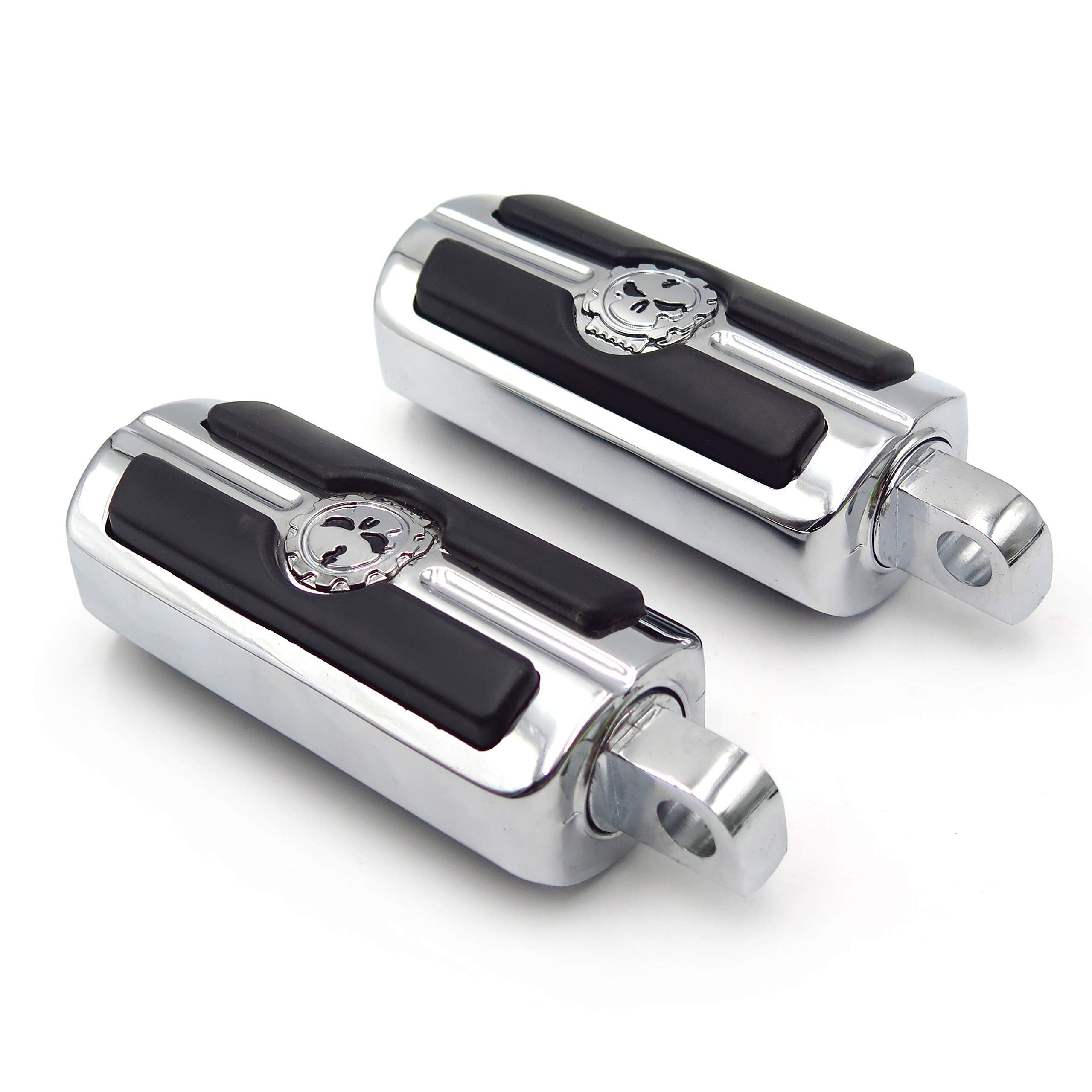Httmt - For Harley-Davidson Motorcycle Touring Male Peg Mount Pair Skull Foot Pegs Rest [P/N: Mt216-051-Cd-Xin]
