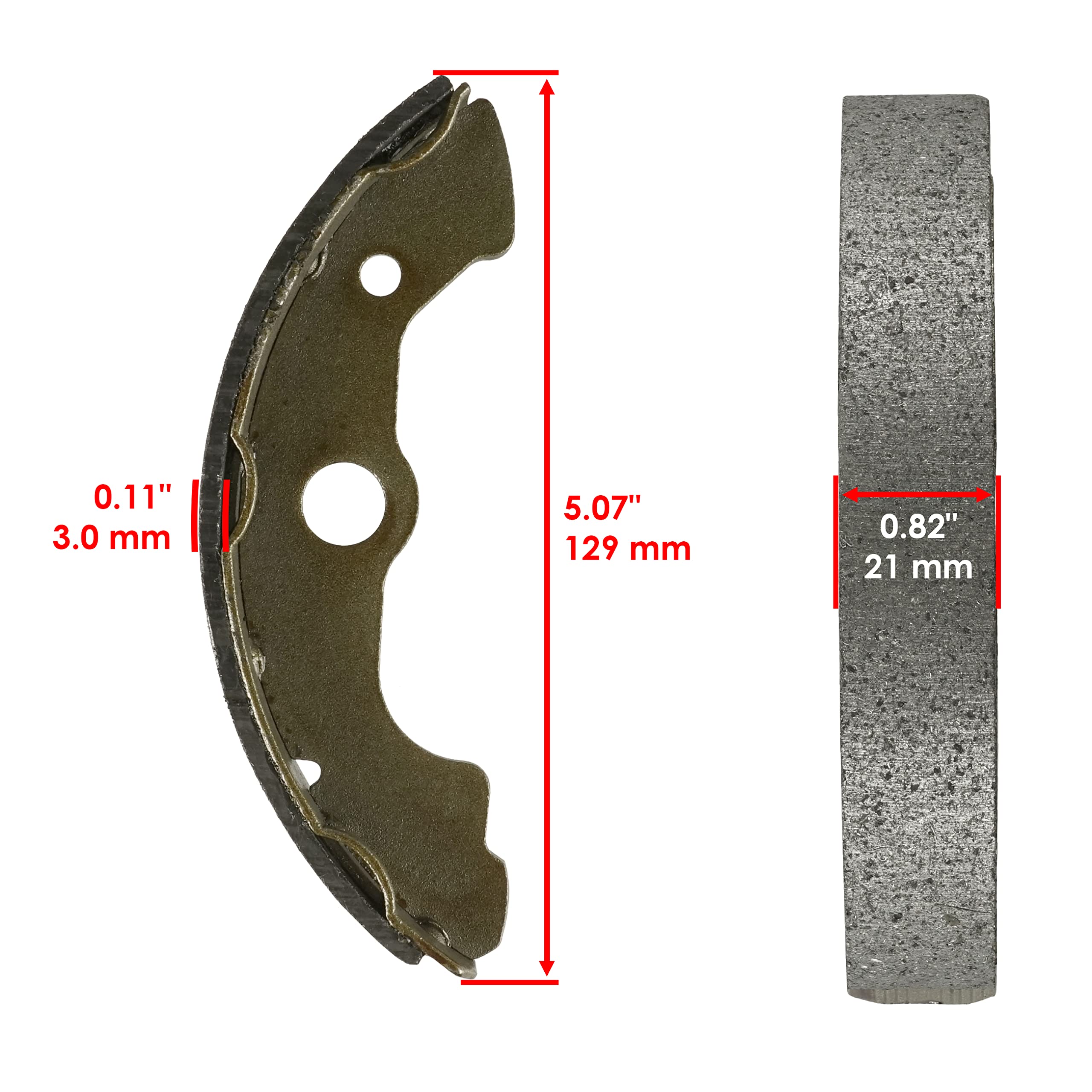 Caltric Front Brake Shoes Compatible With Honda Trx450Es Trx-450Es Fourtrax 450 Foreman Es 1998-2003 New
