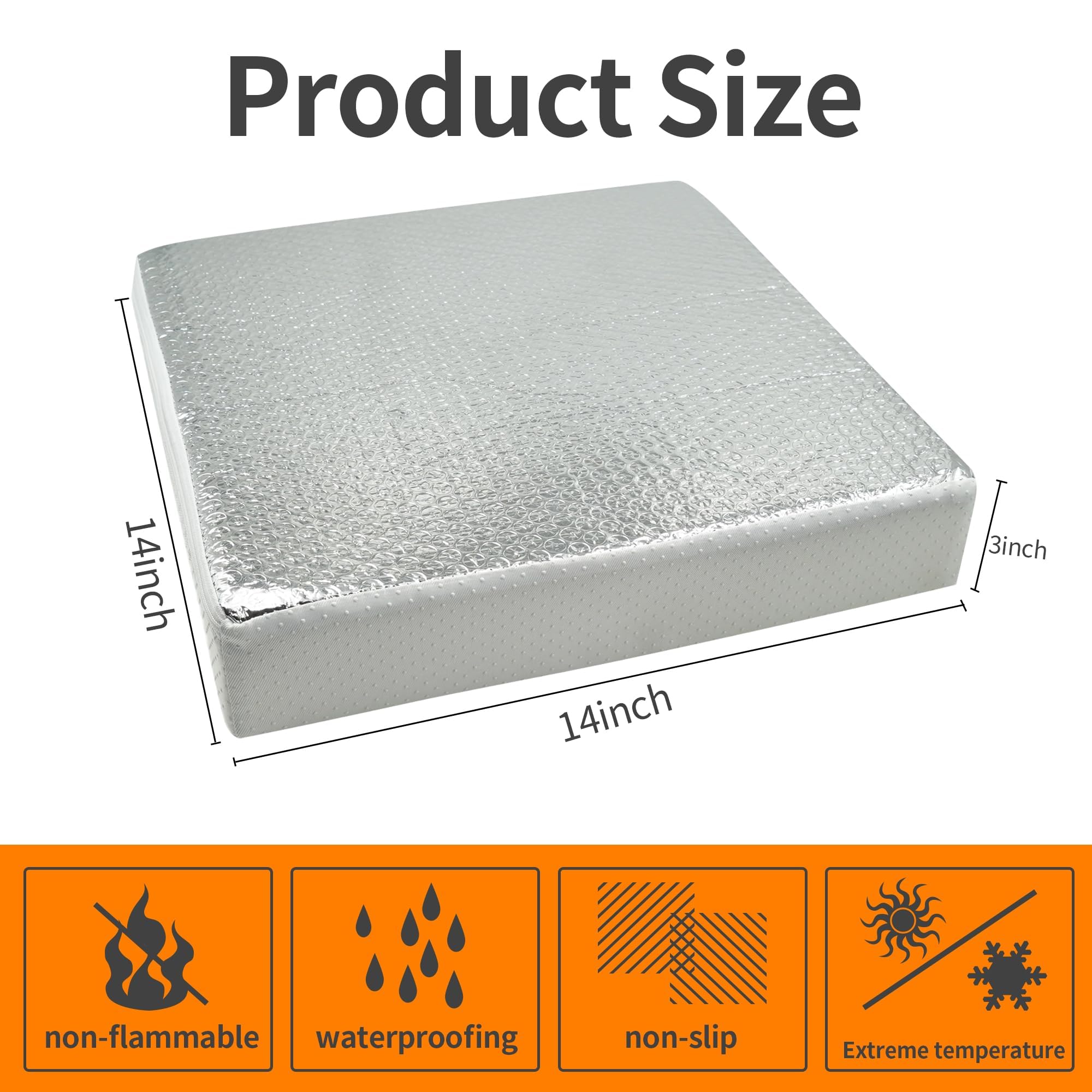 runfider 22 * 14 * 3'''' RV Vent Insulator RV Skylight Cover with Reflective Surface Universal Camper Skylight Shade for Vent In