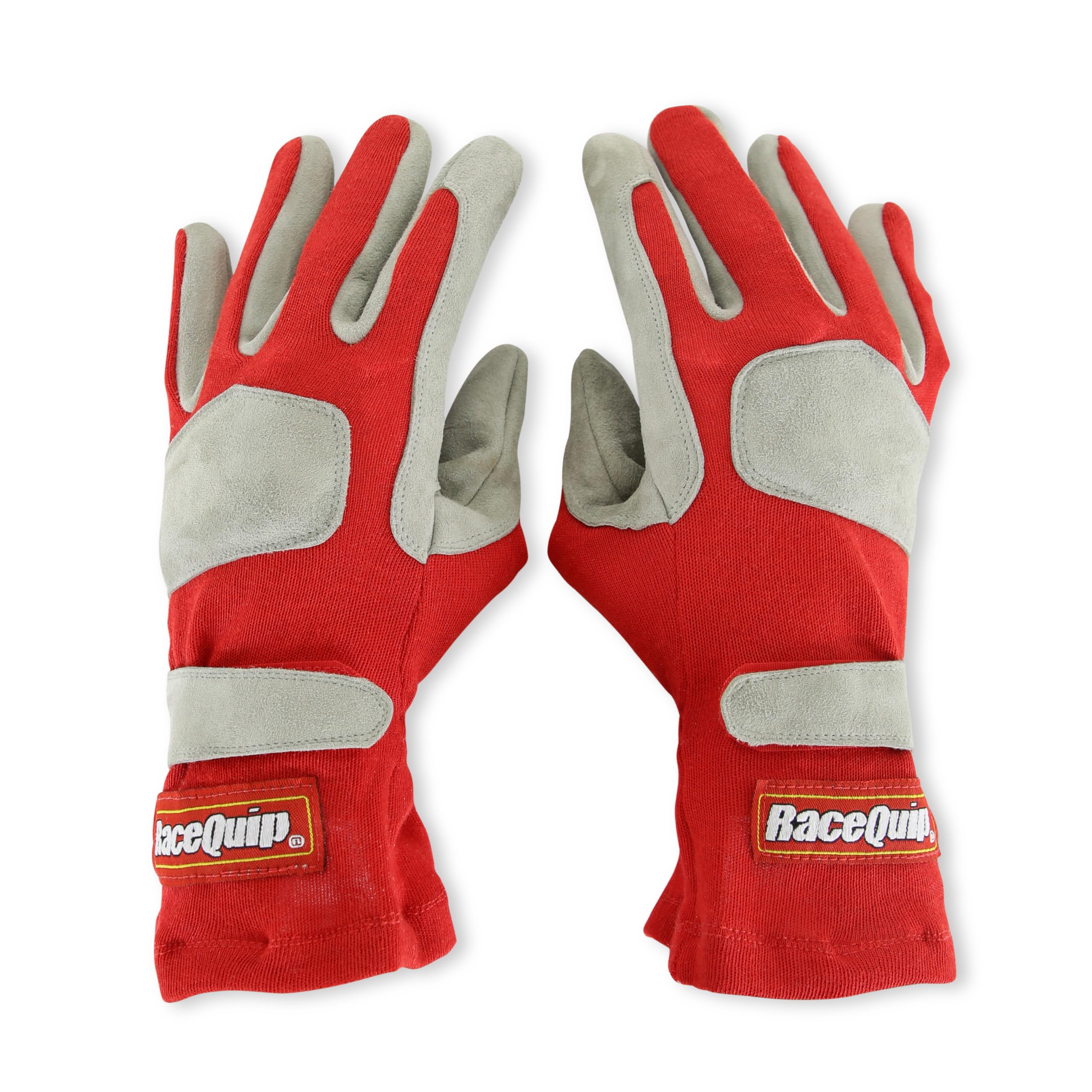 RaceQuip 351016RQP 351 Series Driving Gloves - SFI 3.3/1 - Red/Gray - XL