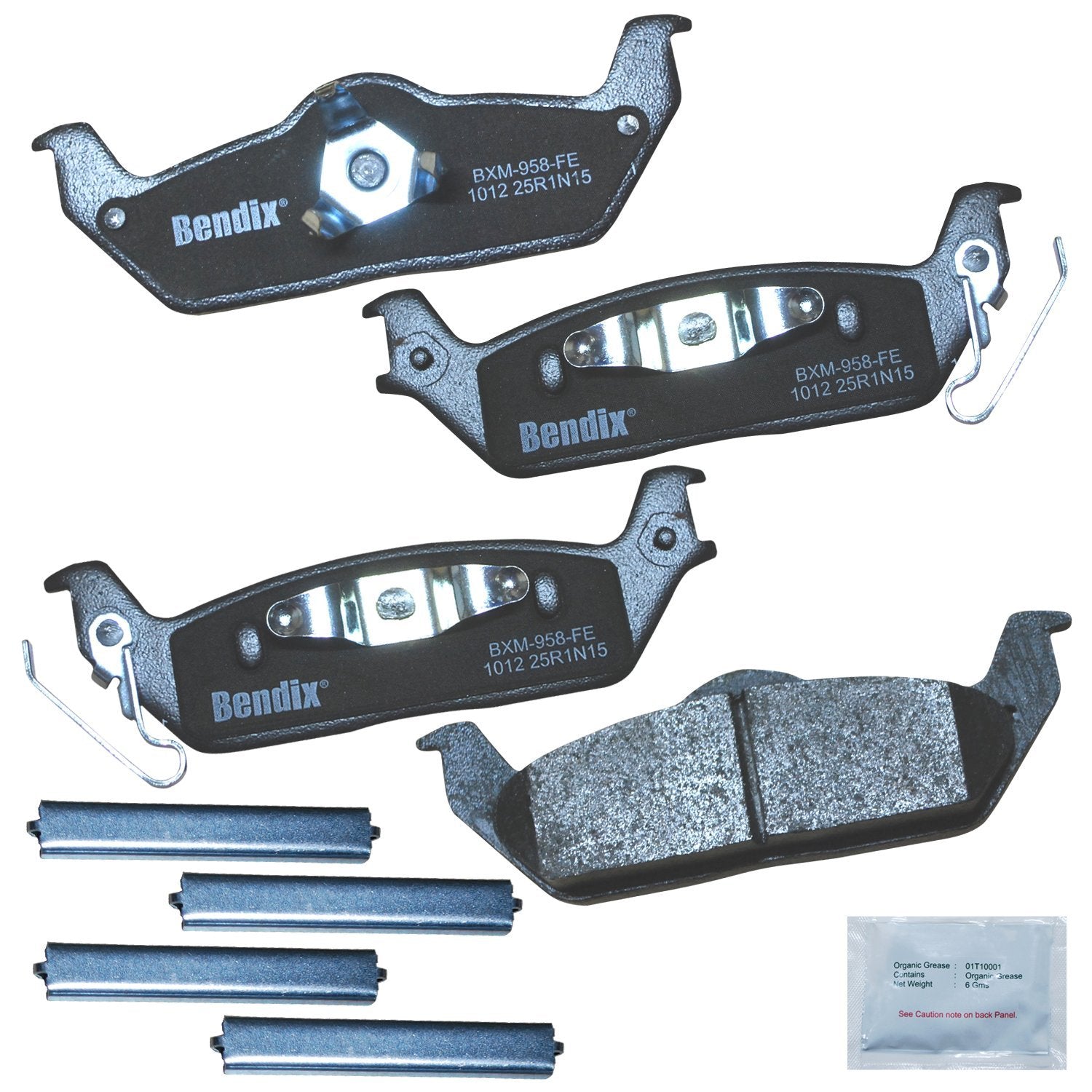 Bendix Priority1 Cfm1012 Semi-Metallic Rear Brake Pads For Ford F-150 2011-2004, Lobo 2005-2003, Lobo 2014-2009, Lincoln Mark Lt