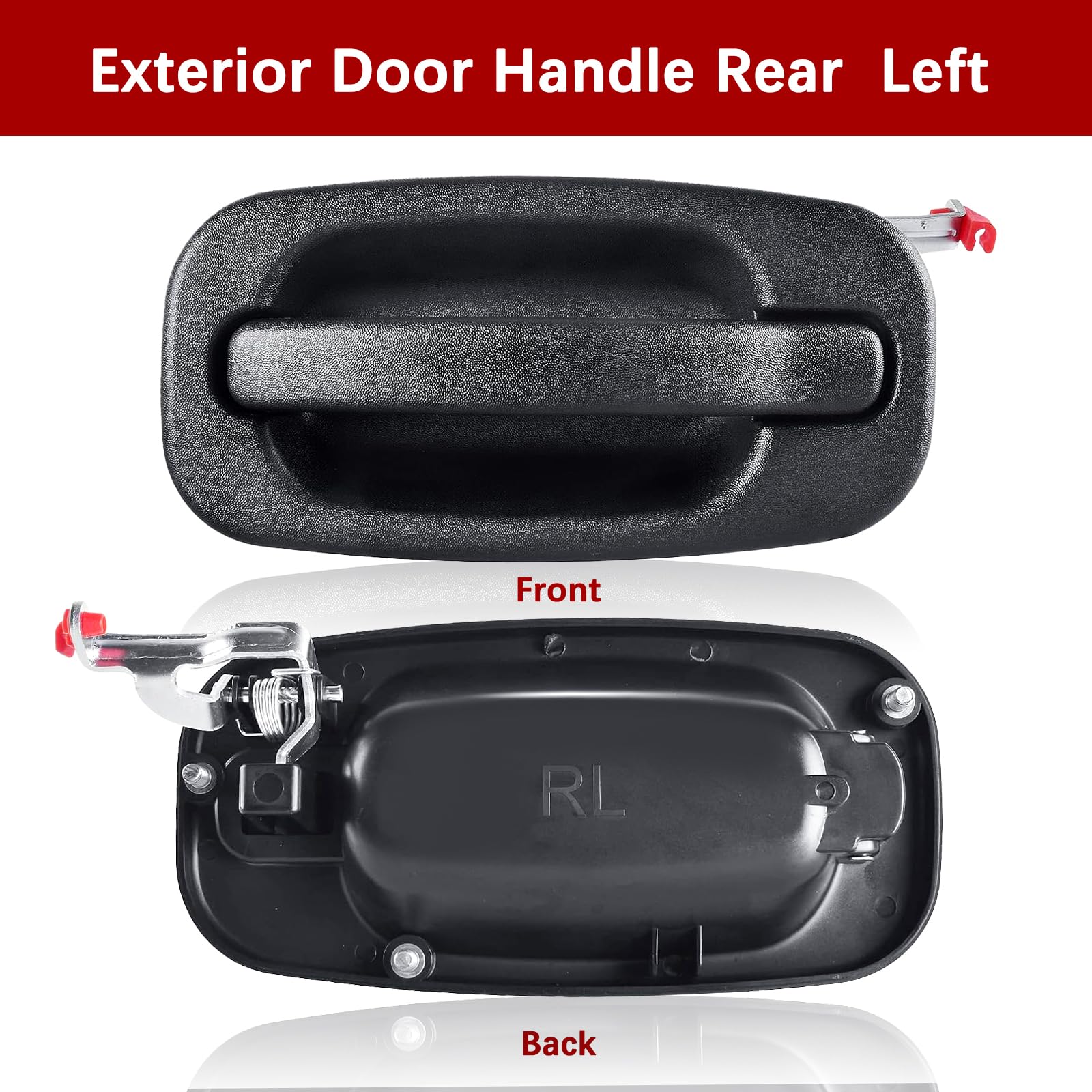 Faersi Exterior Door Handle Rear Driver Side Replacements For 1999-2007 Chevy Silverado 1500 2500 Hd, Tahoe, Suburban, Avalanche