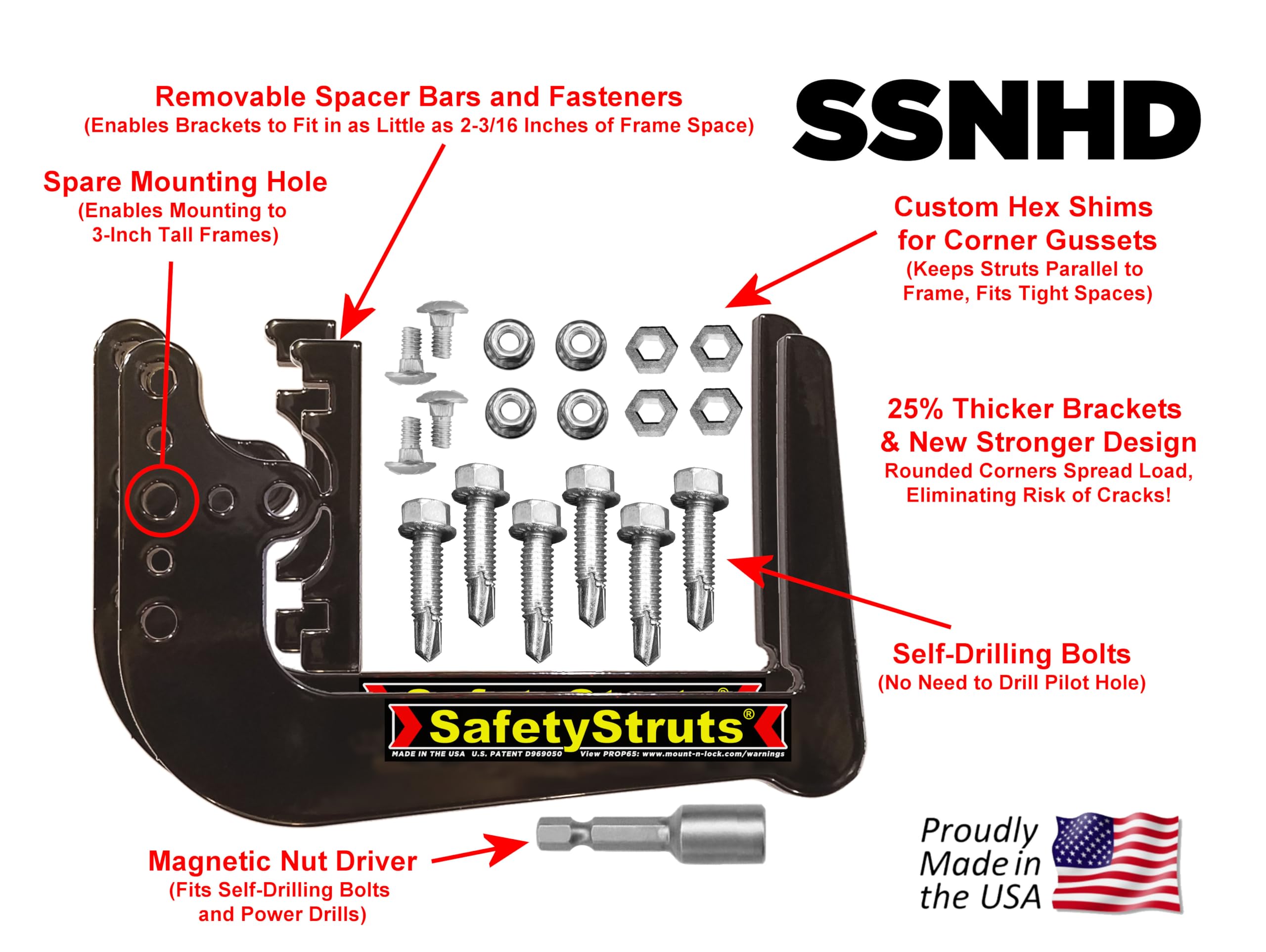 Safetystruts Heavy Duty Rv Bumper Brackets (1Ssnhd, Std-Heavy Duty)