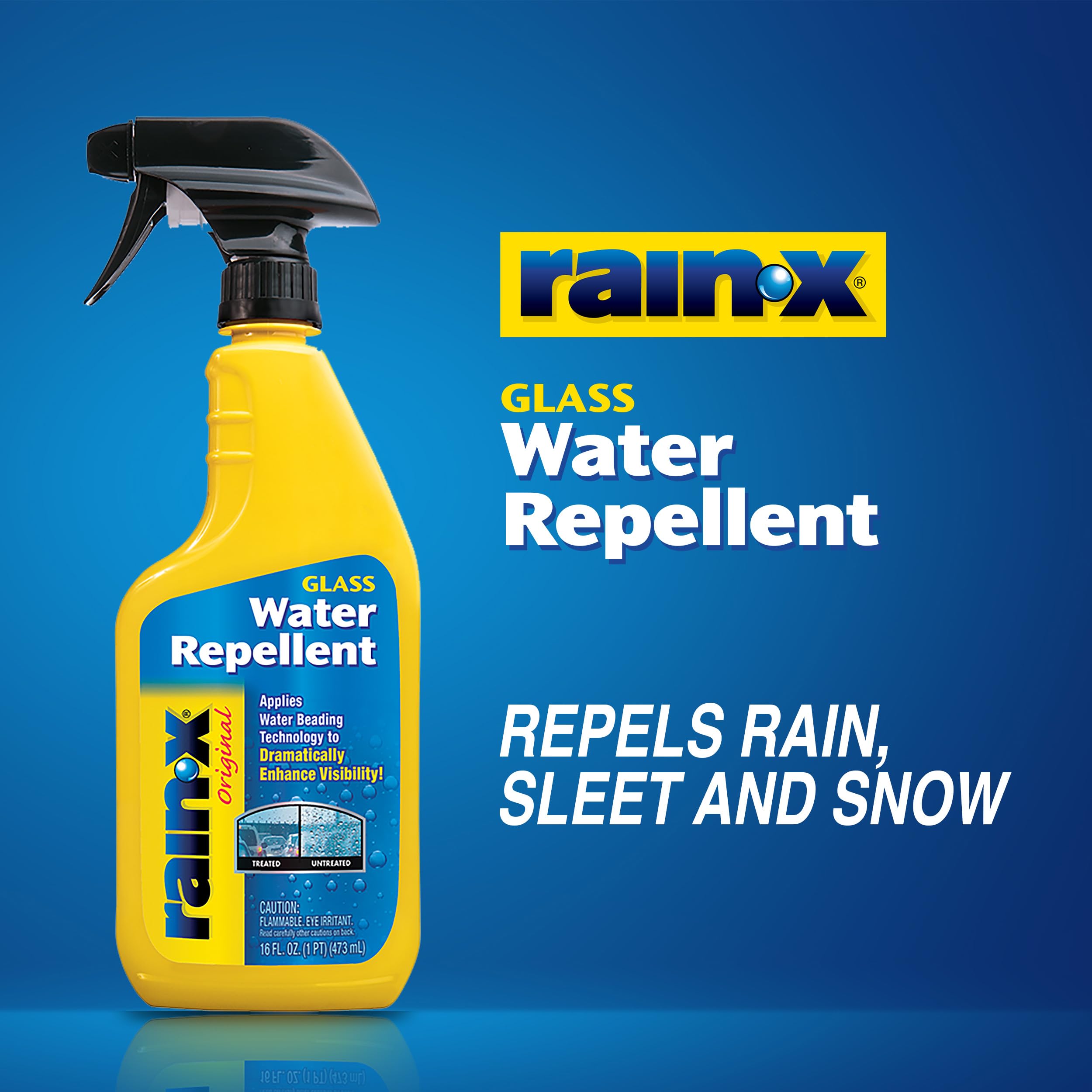 Rain-X 630529 Glass Treatment Trigger, 16 Fl Oz - Exterior Glass Treatment To Drastically Improve Wet Weather Driving Visibility