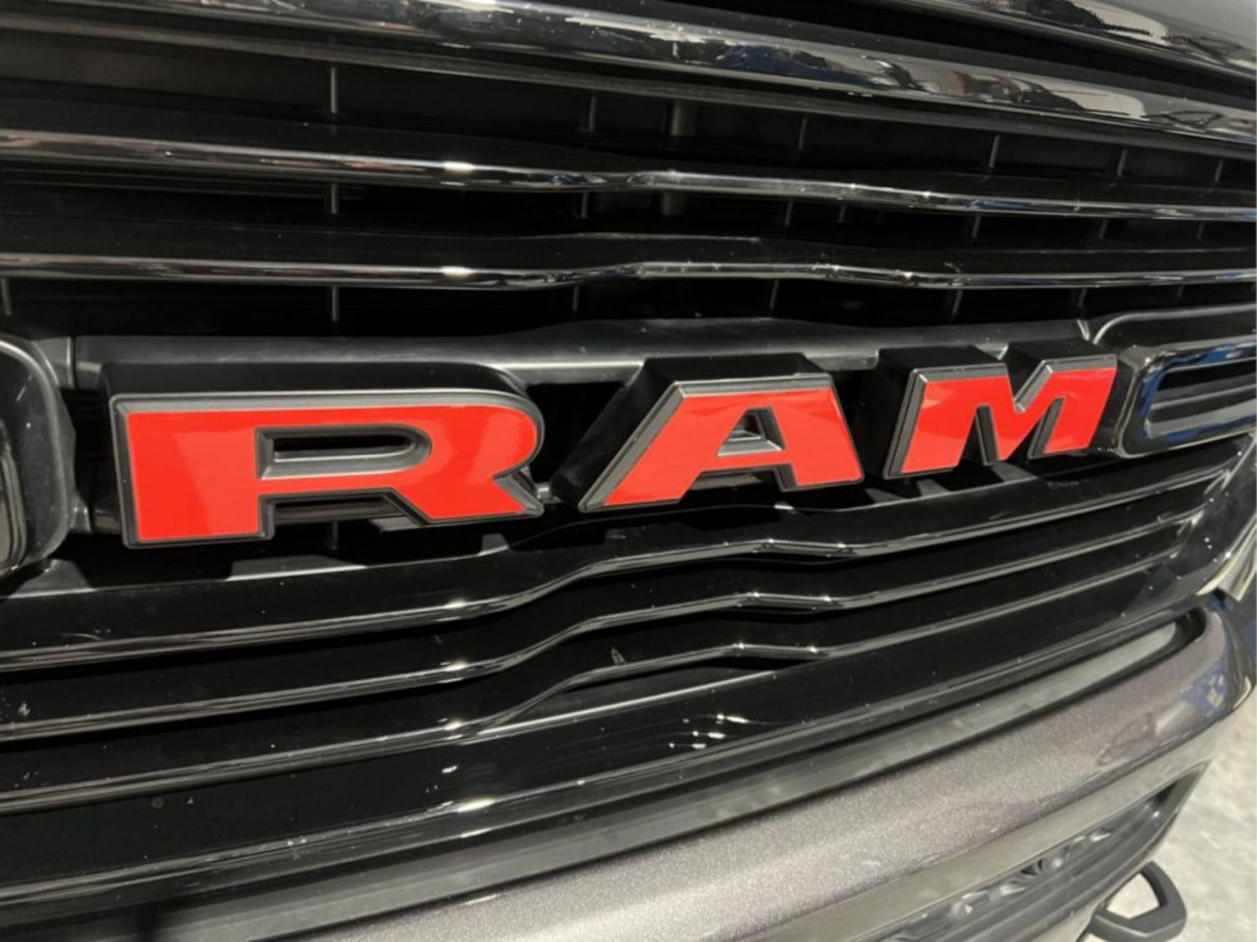 Reflective Concepts - Ram Grille Emblem Overlay Decal -Fits 2019-2024 Ram 1500, Not For Classic Or Trx - (Color: Reflective Red)