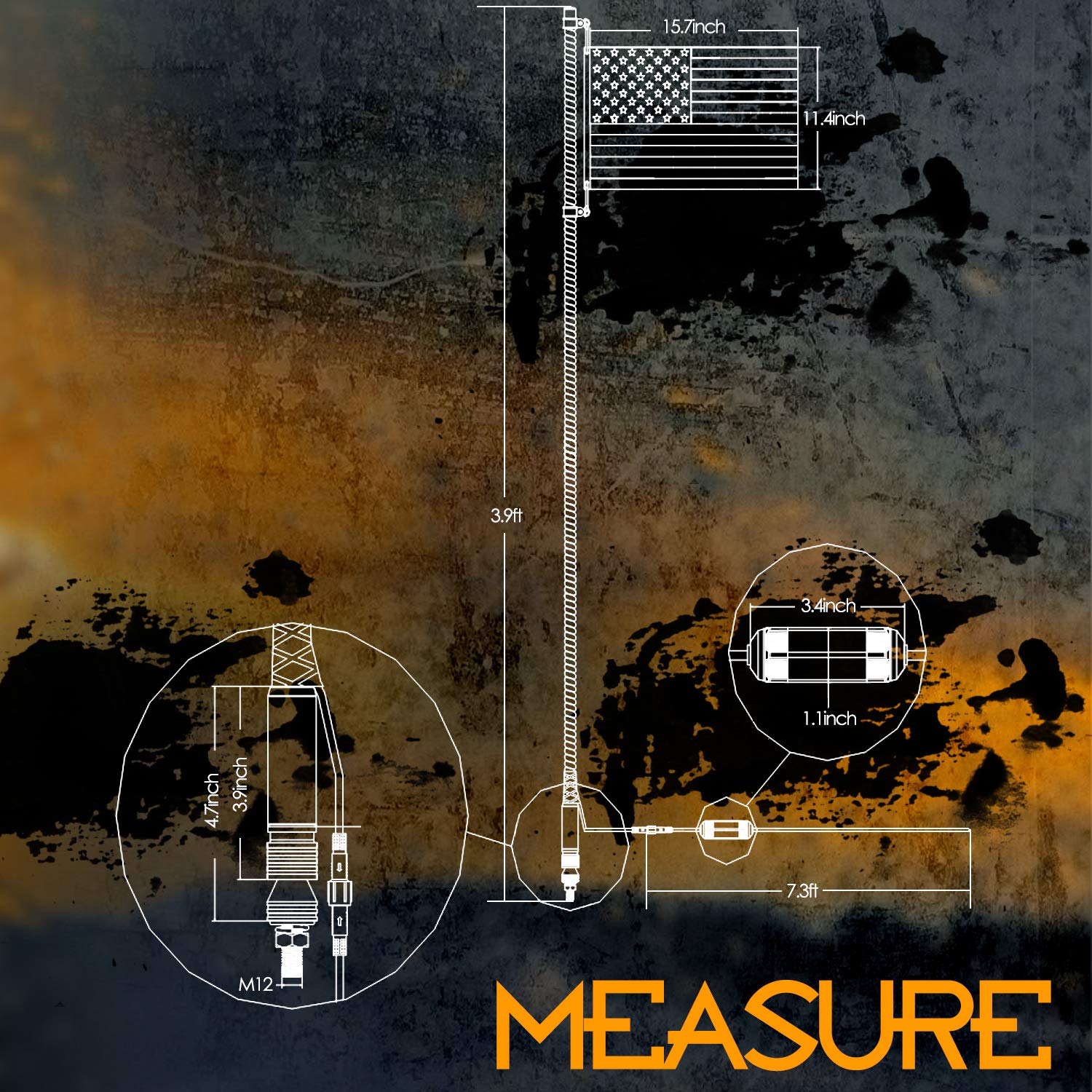 Nirider 4Ft Led Whip Light With Flag Pole Remote Control Spiral Rgb Chase Light Offroad Warning Lighted Antenna Led Whips For Ut