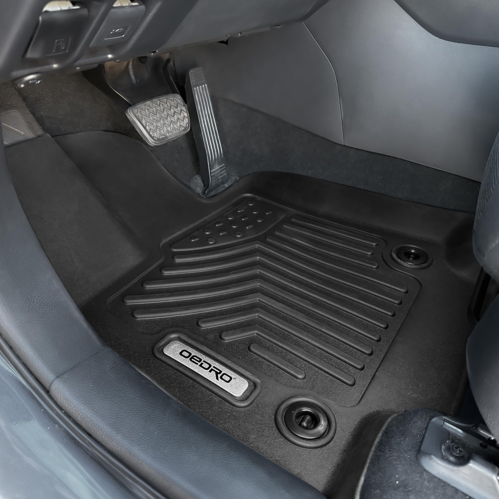 Oedro Floor Mats For Toyota Rav4 2025-2019(Include Hybrid) Full Set, Tpe All Weather Floor Liners For Rav4 Back Seat Cover Prote