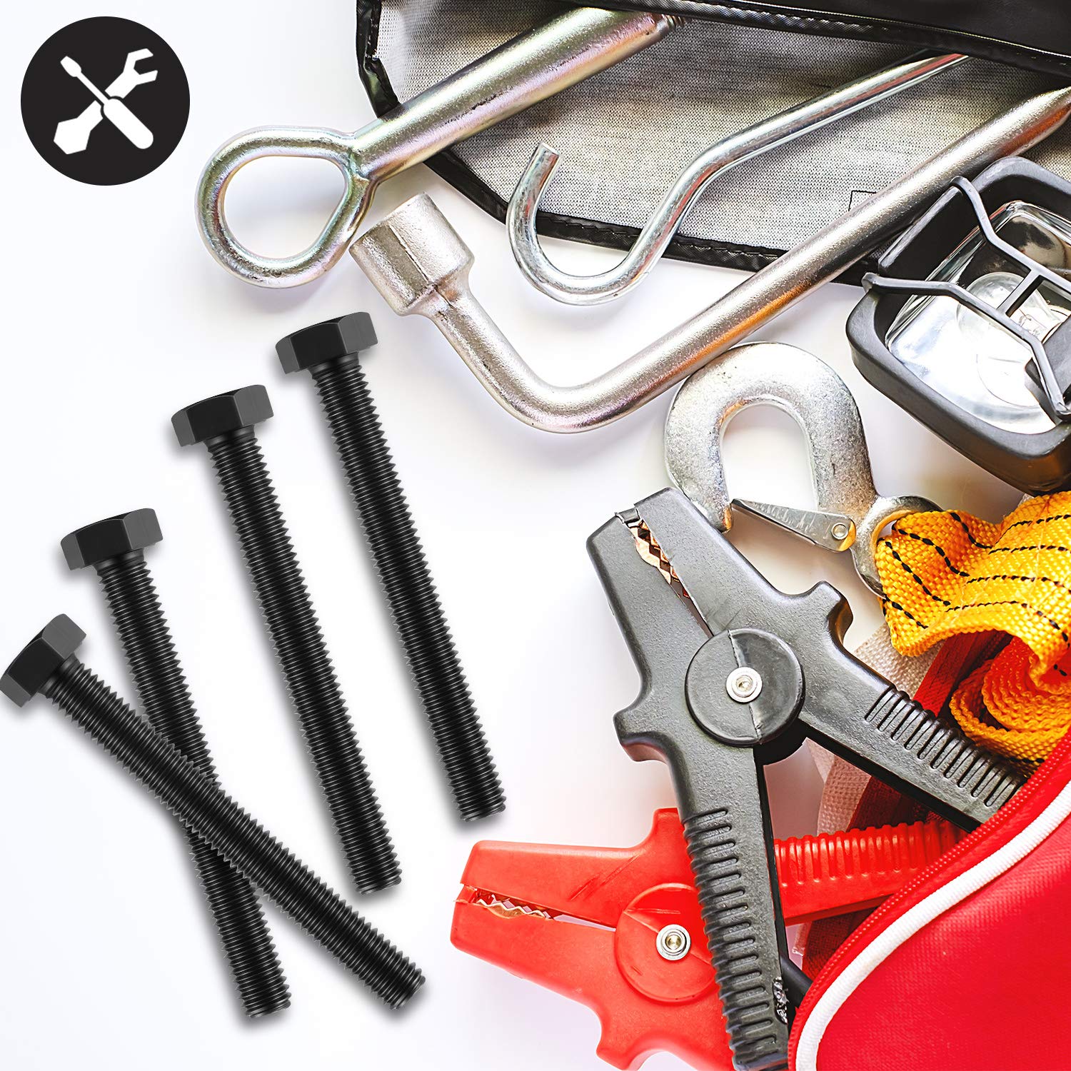 4 Pieces M8 8mm Secondary Clutch Spreader Belt Change Removal Tool for Can-am ATV's and SXS's Bolt M8 x 1.25 x 70, 12.9 CL, Pre