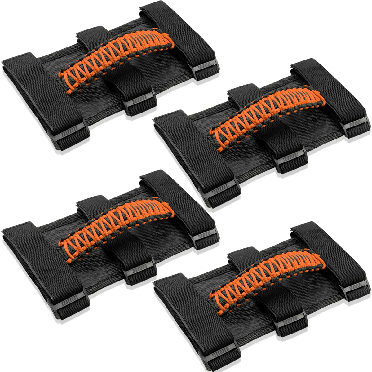 Kujunpao 4 X Roll Bar Grab Handles Grip Handle Compatible With Jeep Wrangler Jlu Jk Jku Tj Yj Lj Jt Jl & Gladiator Jt 1987-2021