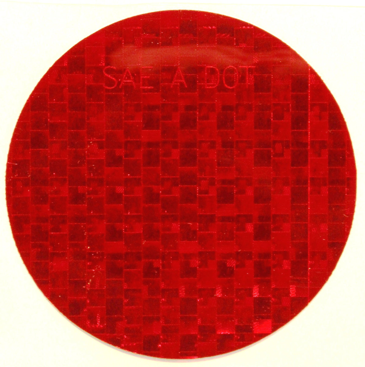 INCOM Manufacturing Reflex Reflective Stick-On Reflectors, DOT SAE High Visibility, Easy to Install, Red, Circle, 3 inch diamete