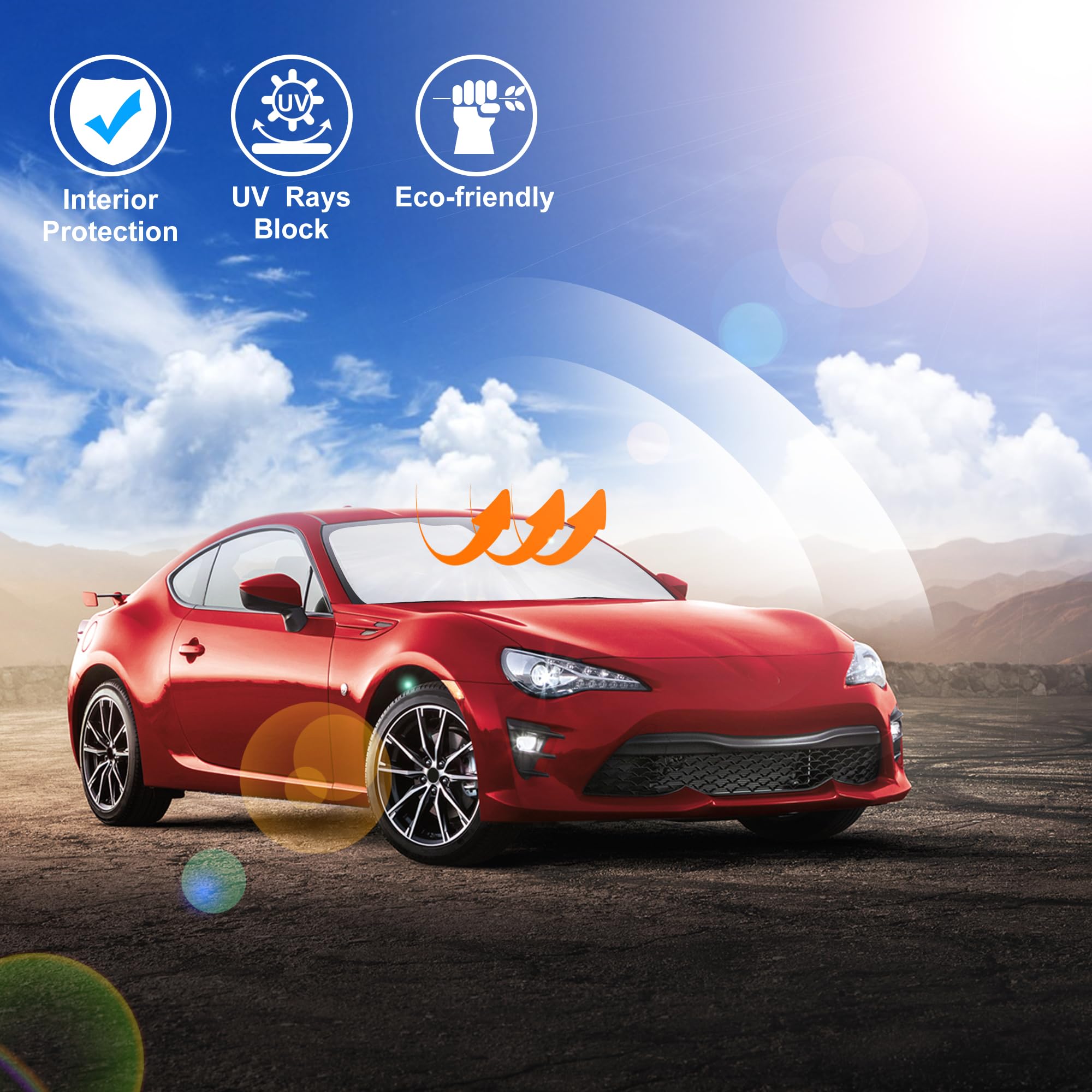 Windshield Sun Shade Window Sunshade Custom Fit 2017-2021 Toyota 86/2022-2023 Toyota Gr86/2013-2023 Subaru Brz/2012-2016 Scion F