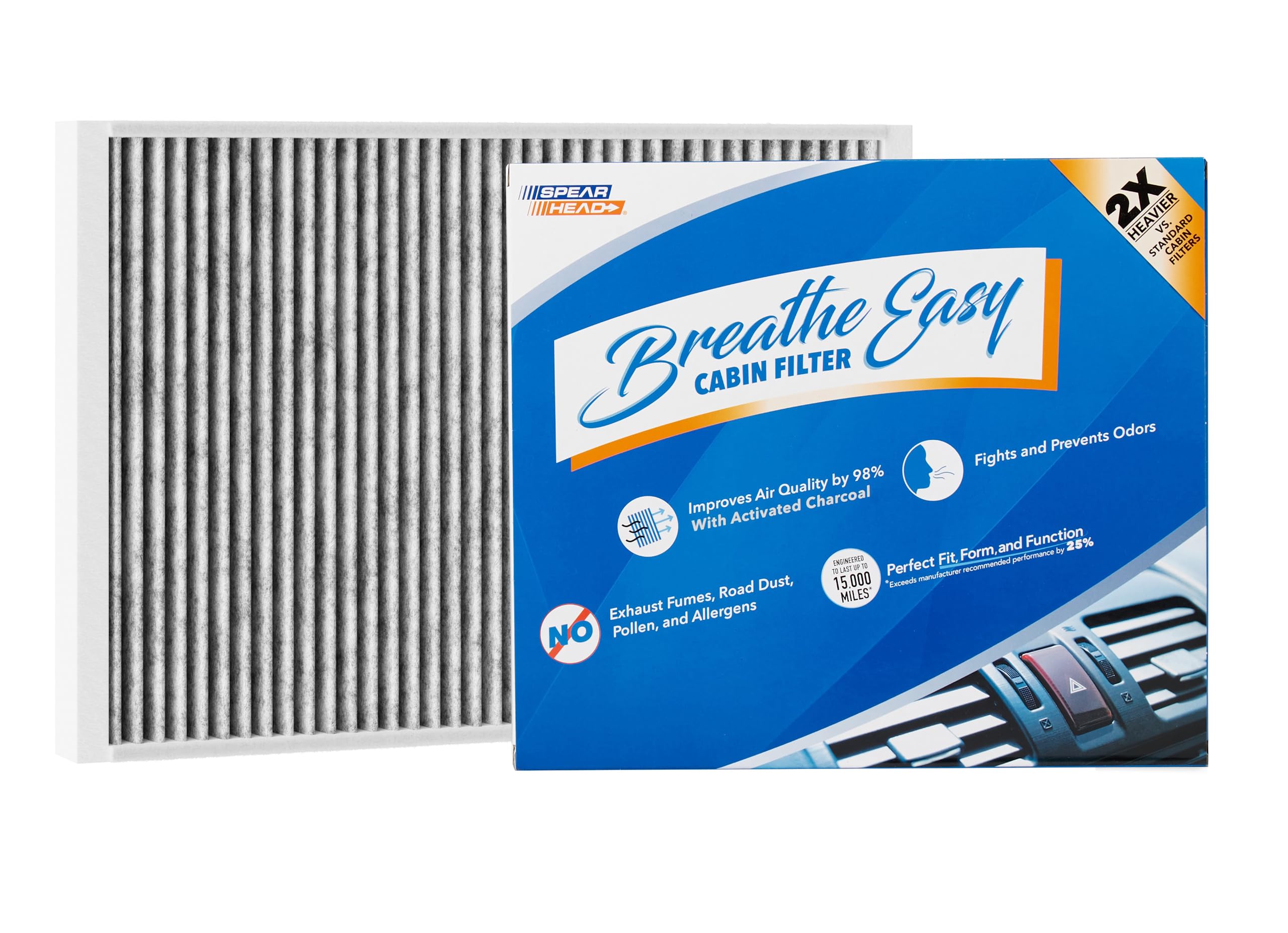 Spearhead Odor Defense Breathe Easy Ac & Heater Cabin Filter | Fits 2017-24 A4 A5 A6 A7 A8 Q5 Q7 Q8 E-Tron & Rs/S Variants, 2019