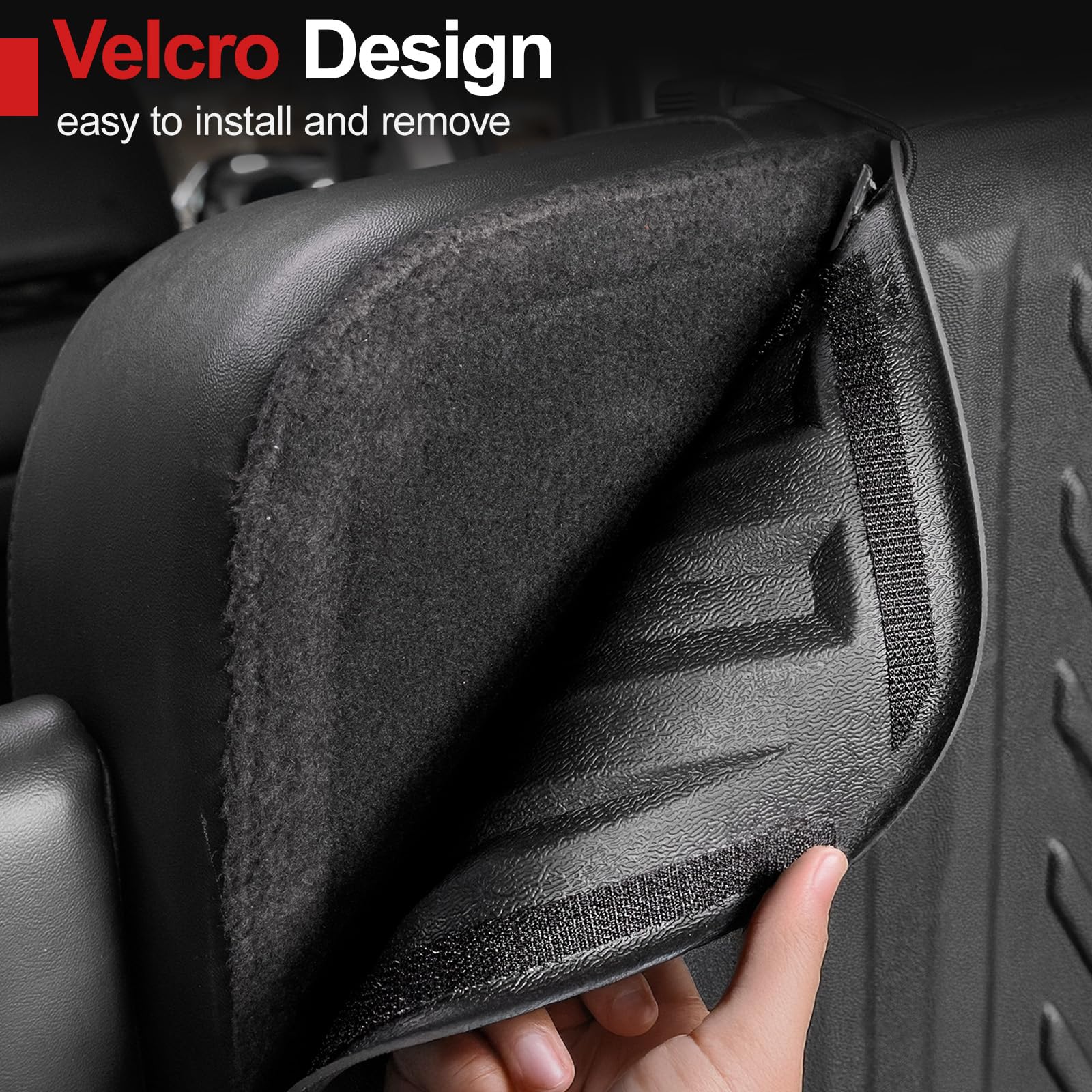 Houclemic Cargo Mat For Hyundai Santa Fe Accessories 2024 2025-Tpe All Weather Trunk Mat With Backrest Mat For 2025 Santa Fe Cal