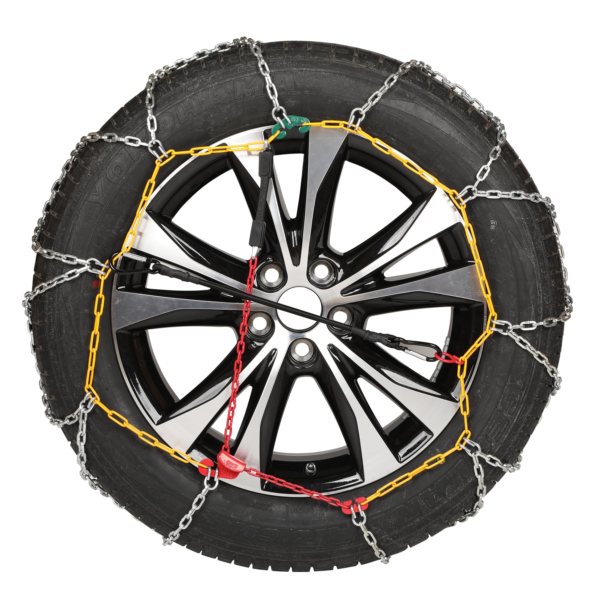 2 Packs Tire Chains Car Anti Slip Snow Chains for SUV/Truck/Car in Snow, Sand, Mud and Ice (KN90)