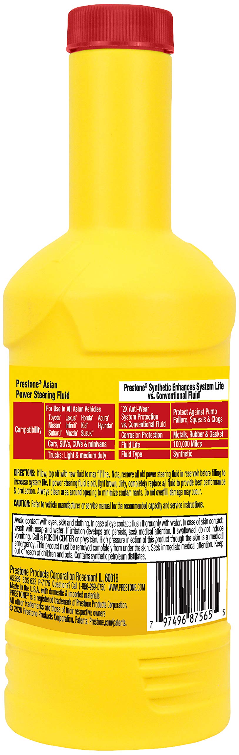 Prestone AS269 Power Steering Fluid for Asian Vehicles - 12 oz.