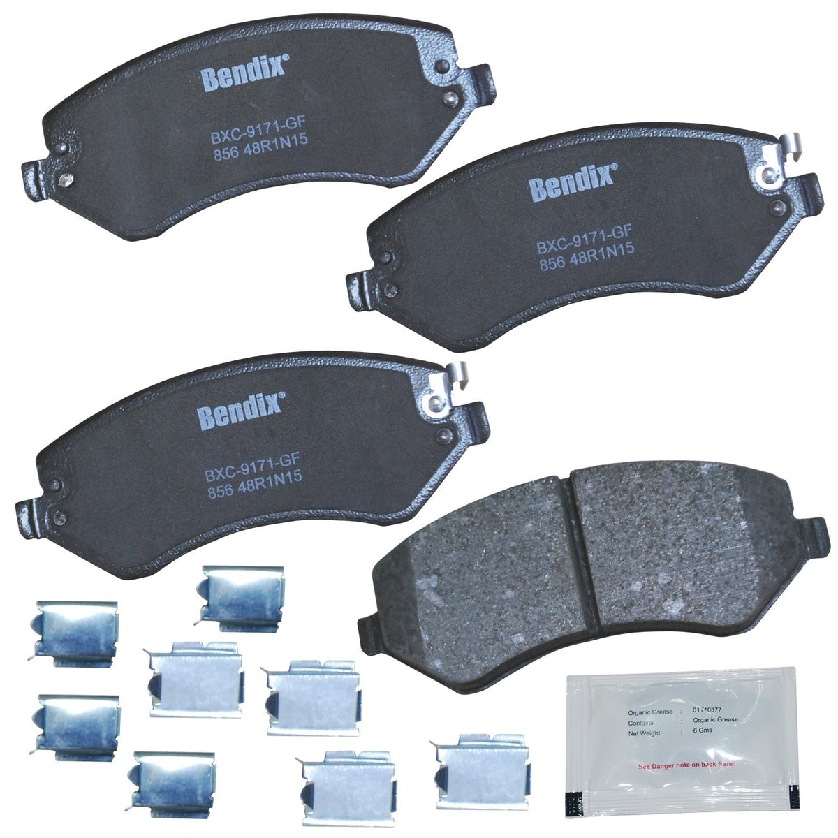 Bendix Priority1 Cfc856 Ceramic Front Brake Pads For Chrysler Town & Country 2007-2003, Voyager 2008-2001, Dodge Caravan 2007-20