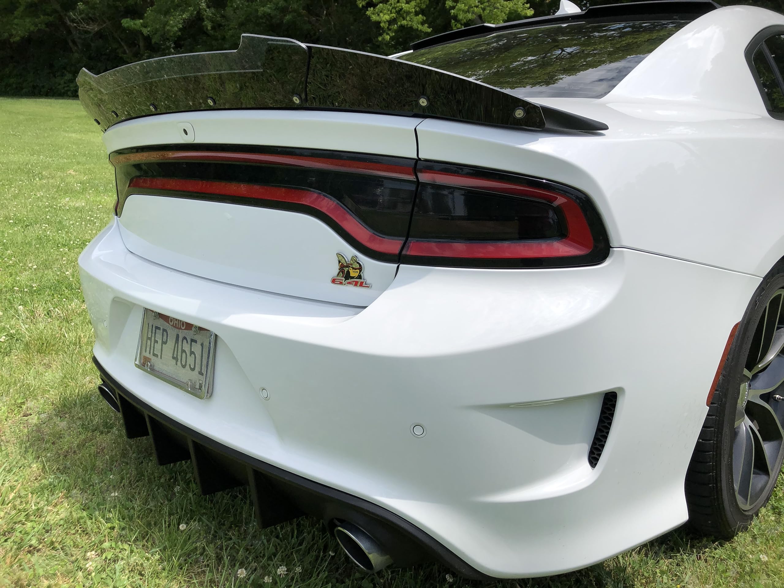 Psdesigns - Venom Series Psdesigns V2 Charger 2 Piece Wickerbill Spoiler 2015-2021 Srt Hellcat Scat Pack With Rivnut Tool, Gloss