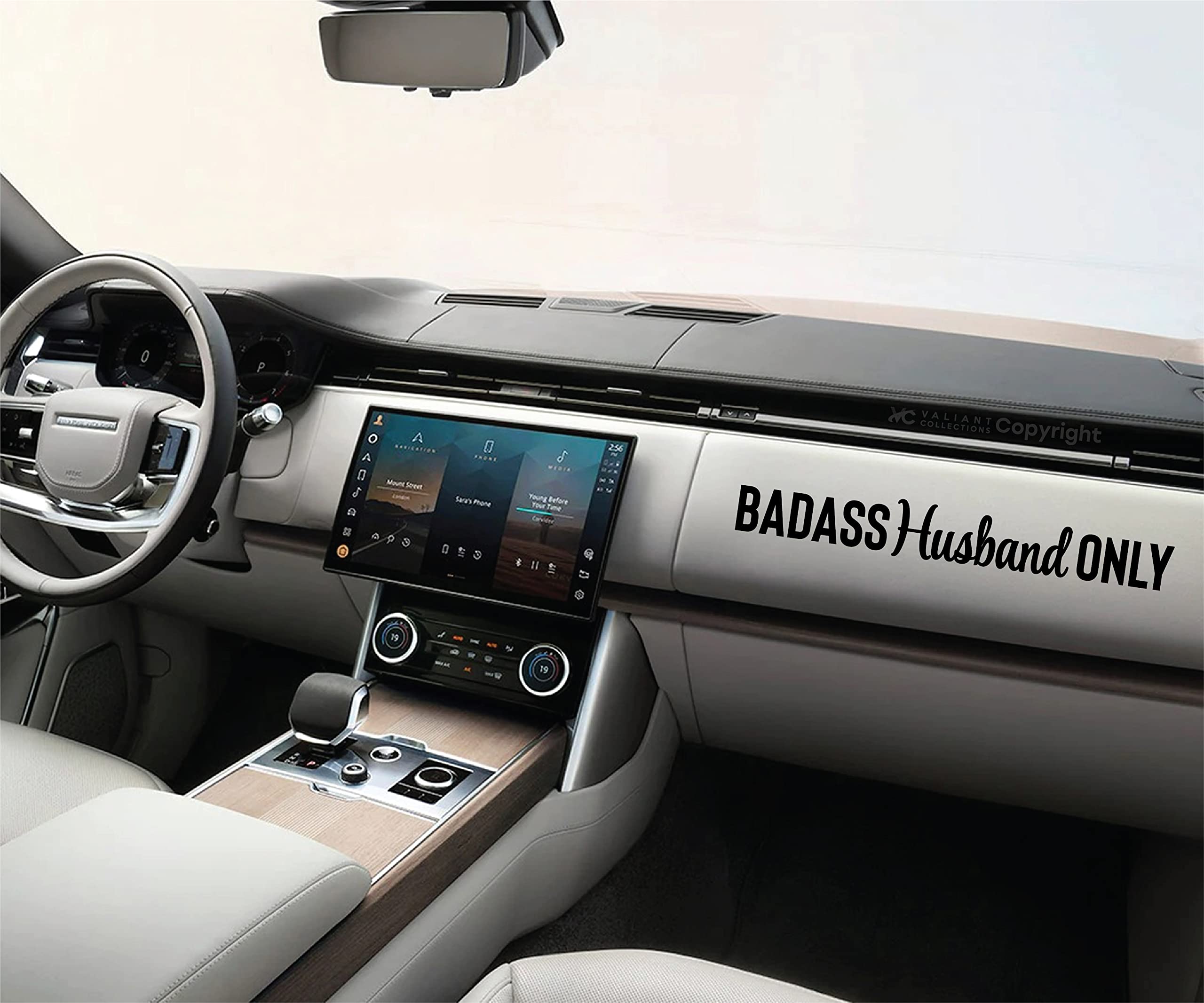 VALIANT COLLECTIONS - Badass Husband Only Sticker - Vinyl Sticker for Car, Truck, and Van - Indoor and Outdoor Use for Laptop -