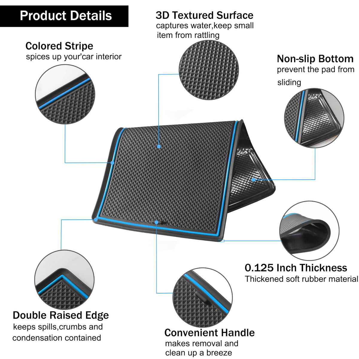 SENSHINE for Toyota Tacoma Accessories 2016-2021 2022 2023 Non-Slip Anti Dust Li WBCARB07Q38PJVY