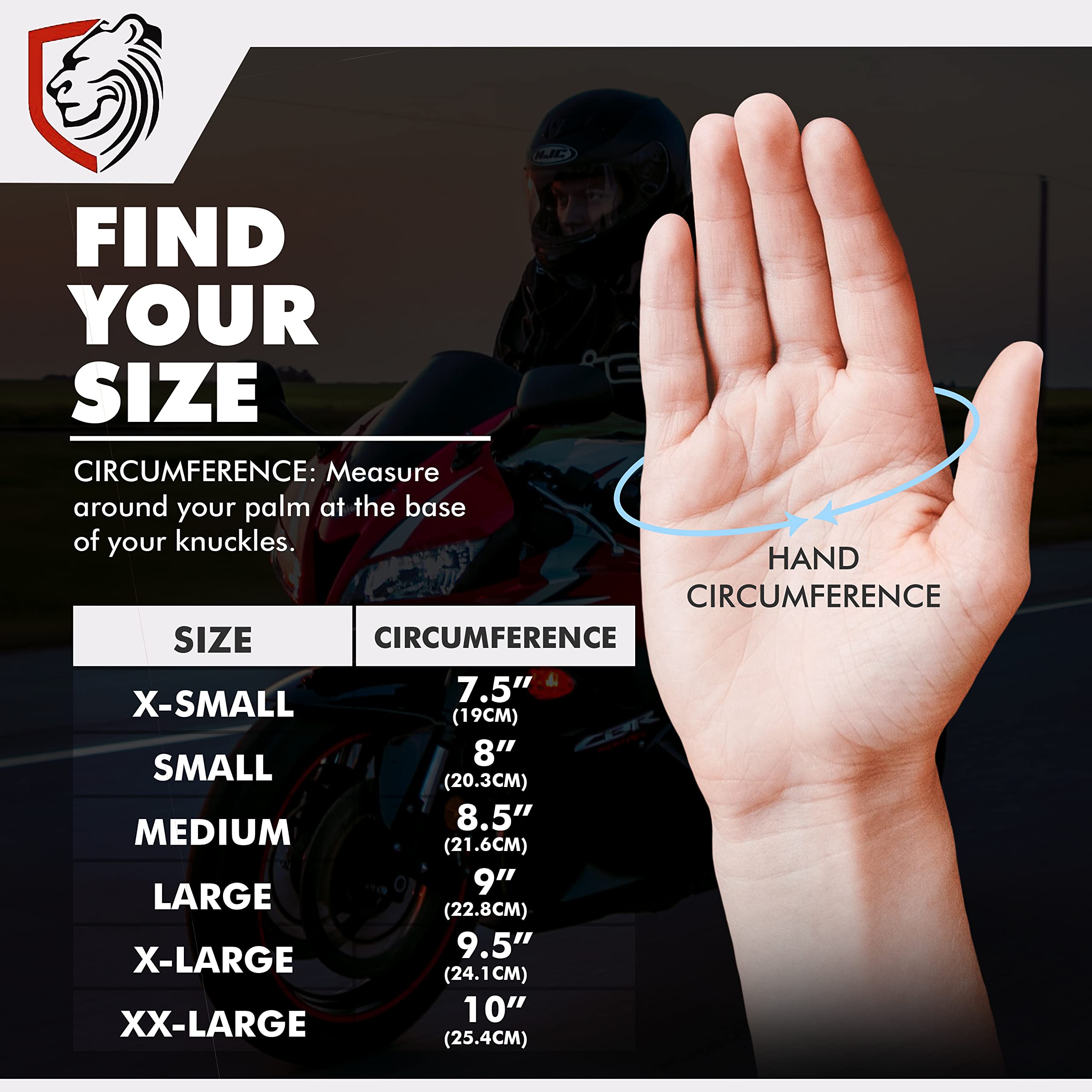 Riparo Motorsports Men'S Fingerless Half Finger Driving Fitness Motorcycle Cycling Unlined Leather Gloves (Medium, Black/Red Thr