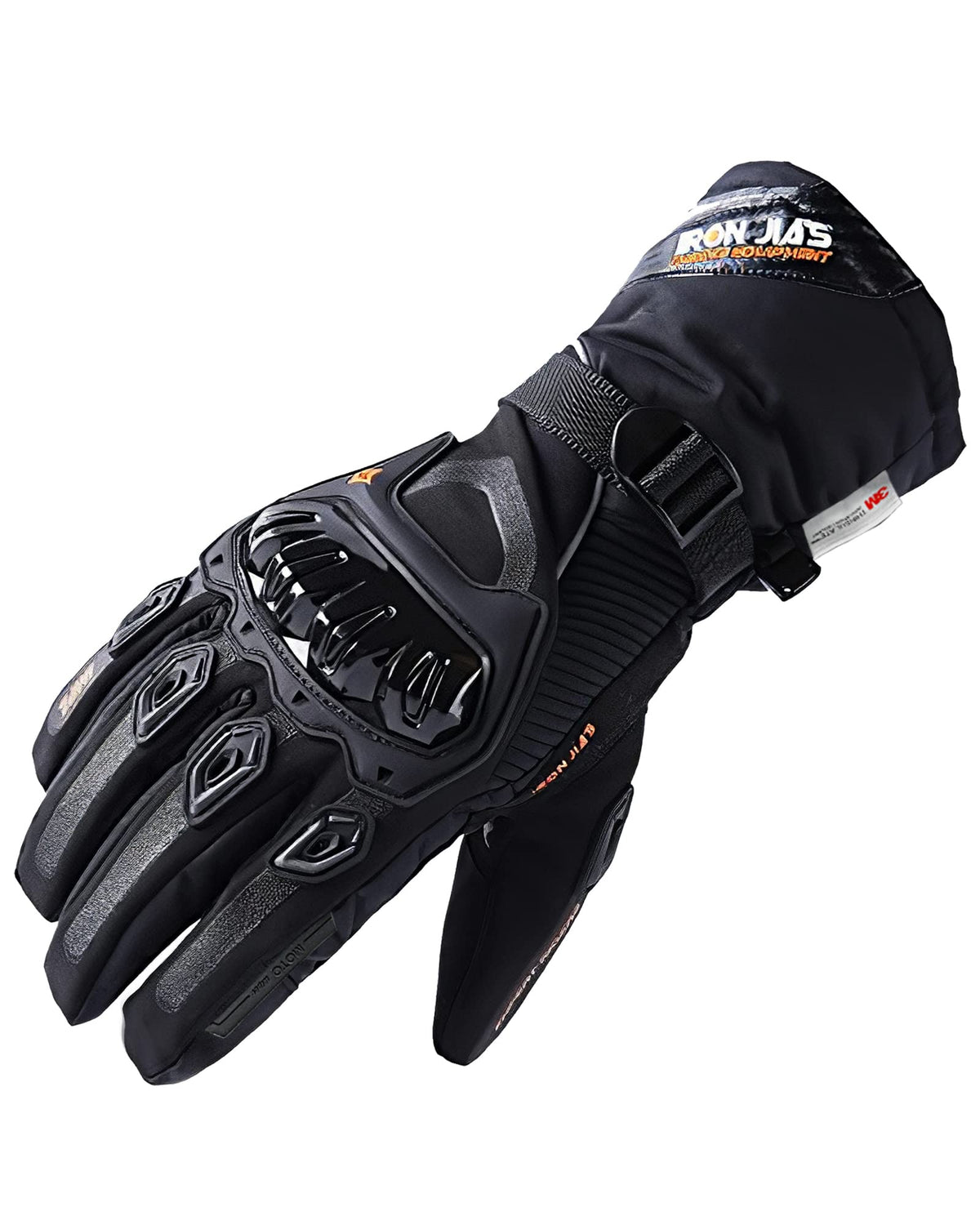 Motorcycle Gloves Winter Warm Touch Screen Waterproof Windproof Protective Clothing (Black, Xxl)