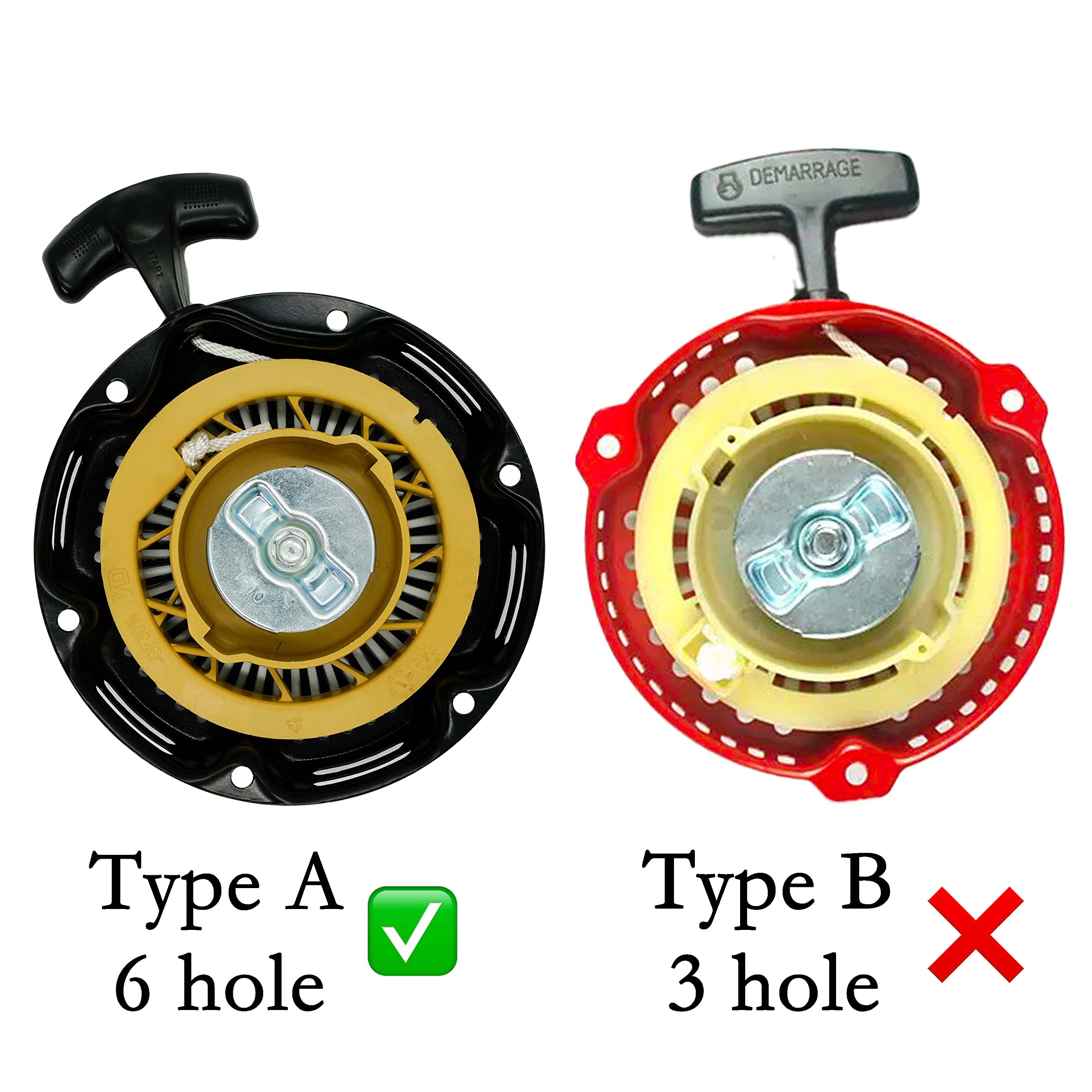 Jmchstore Pull Start Recoil Starter Assembly For Monster Moto 80Cc 2.8 Hp, Mega Moto 105Cc Mini Bike, Coleman Rb100 Reaktree Rt100, Motovox Mbx 10, Mm-K80R Mega Max Go Kart, 152-3 3.5Hp Engine Parts