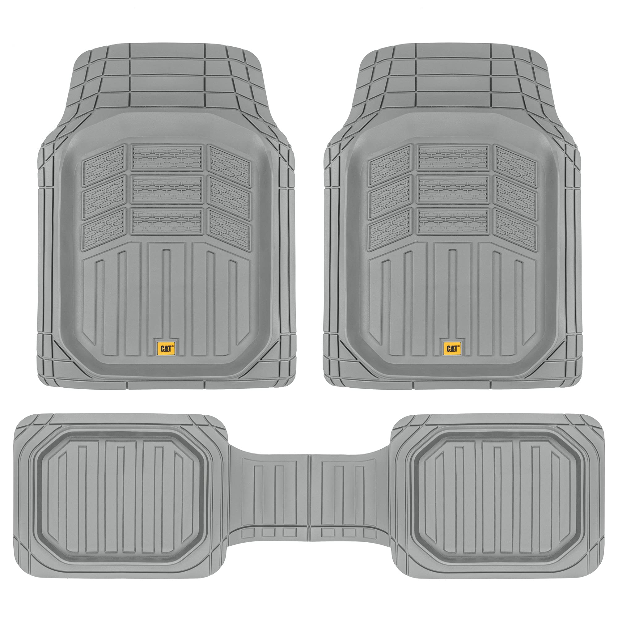 CAT Gray Car Floor Mats Full Set - Universal Heavy Duty Trim to Fit Floor Mats for Trucks - Car Mats & SUV Floor Liners for Car 
