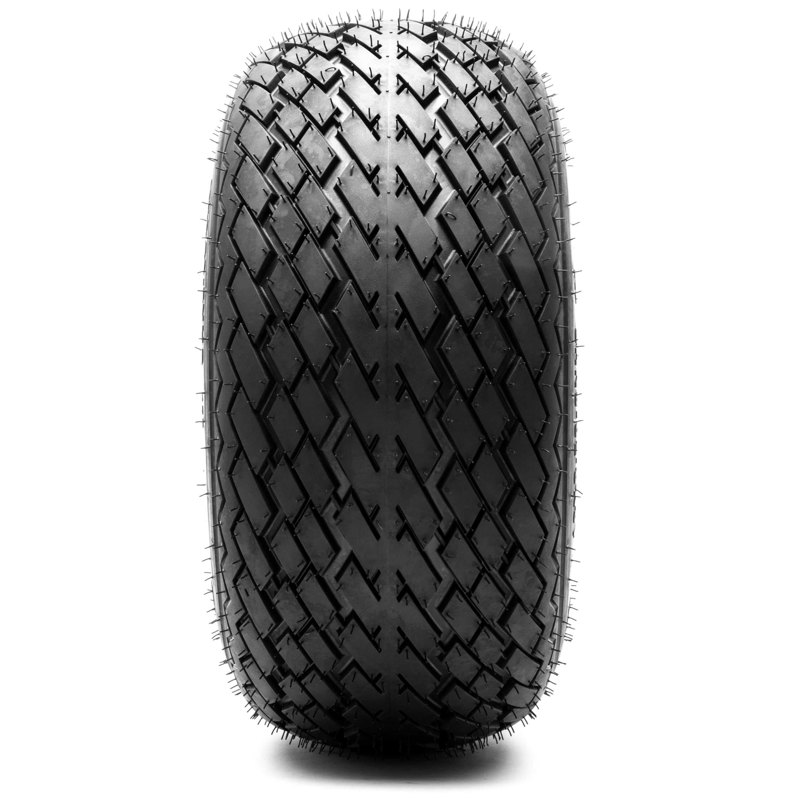 8'' Steel Golf Cart Wheels Matte Black and Arisun Turf Sail (18/8.5-8) Golf Cart Tires - Set of Two