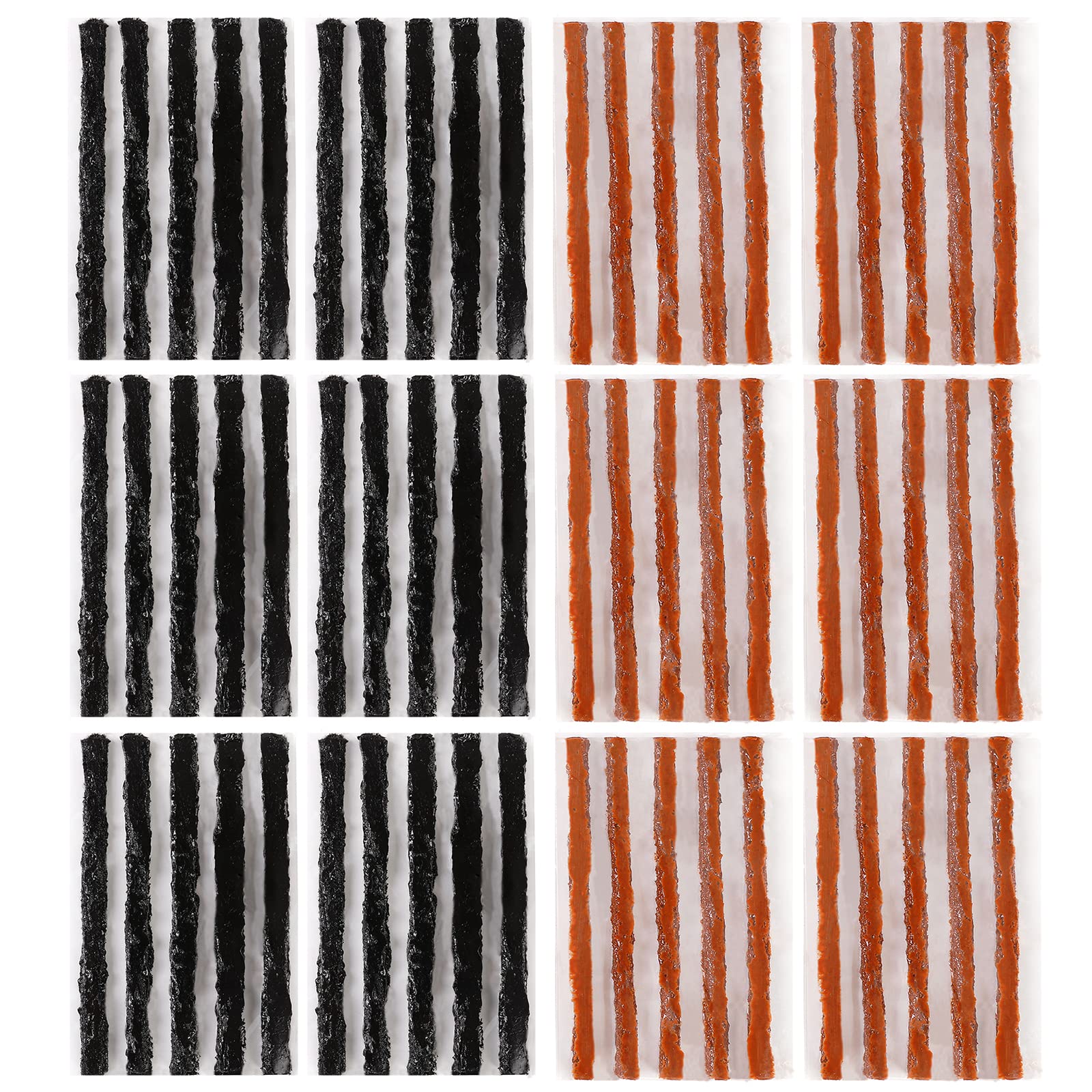 PUIBERS 60 Pcs Tire Repair Plugs, Tire Repair Gum for Tubeless Puncture,Tires Strings Rubber Plug Tool for Car, RV, SUV, ATV, Mo