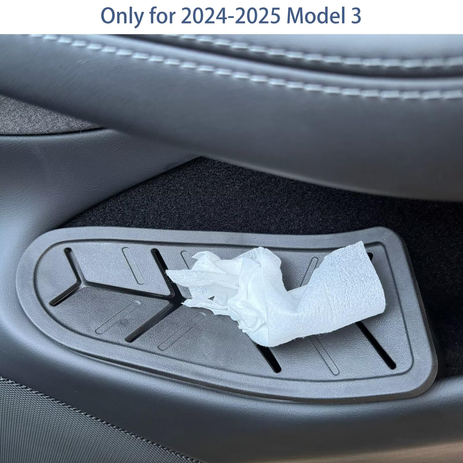 Jawjut Trash Can,Compatible With New Tesla Model 3 Highland 2024 2025,Garbage Can Bin Accessories,Side Door Storage Box Organize