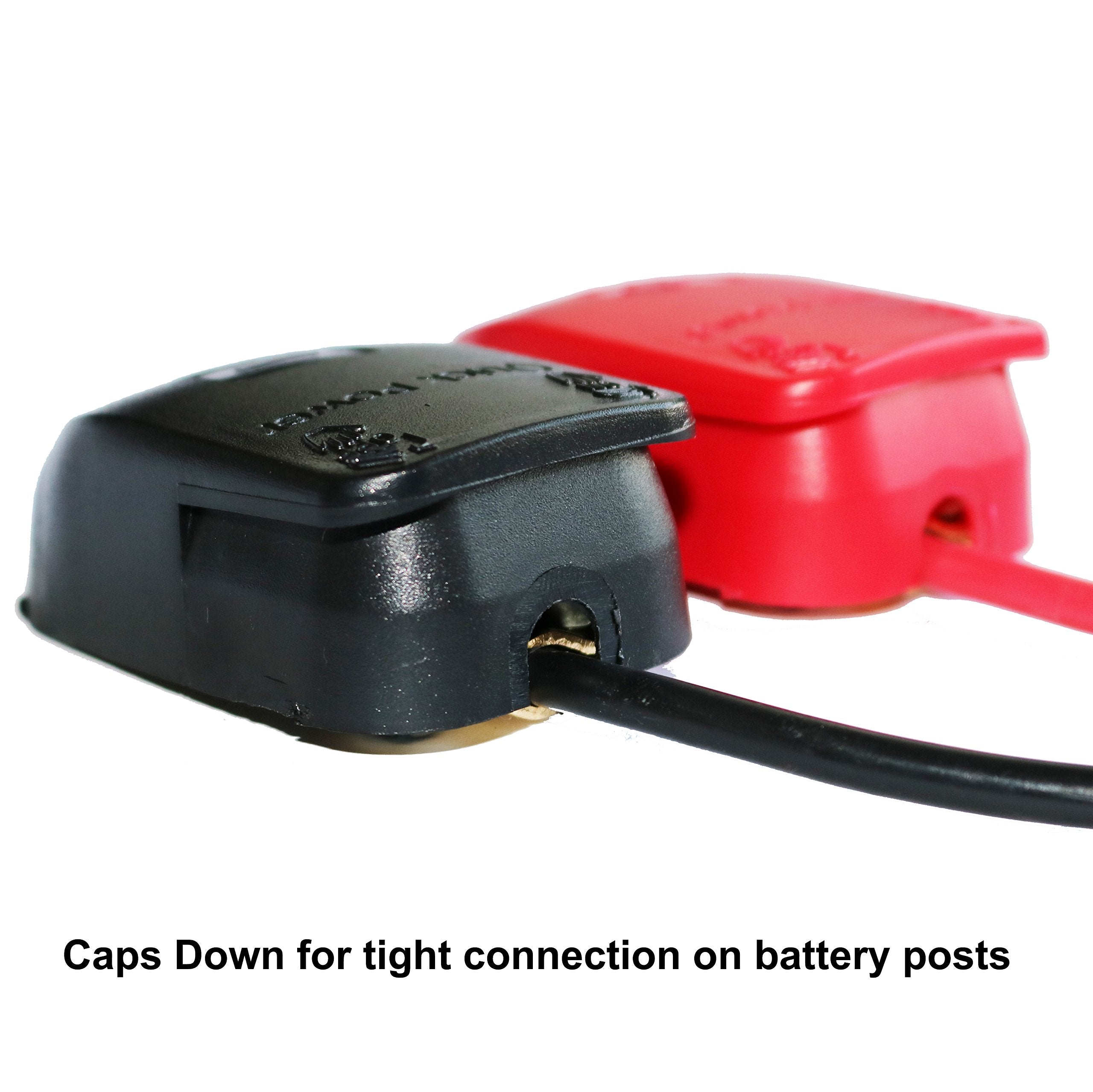 MOTOPOWER MP69011 Battery Quick Release Connectors Battery Quick Disconnect Terminals (Red & Black)